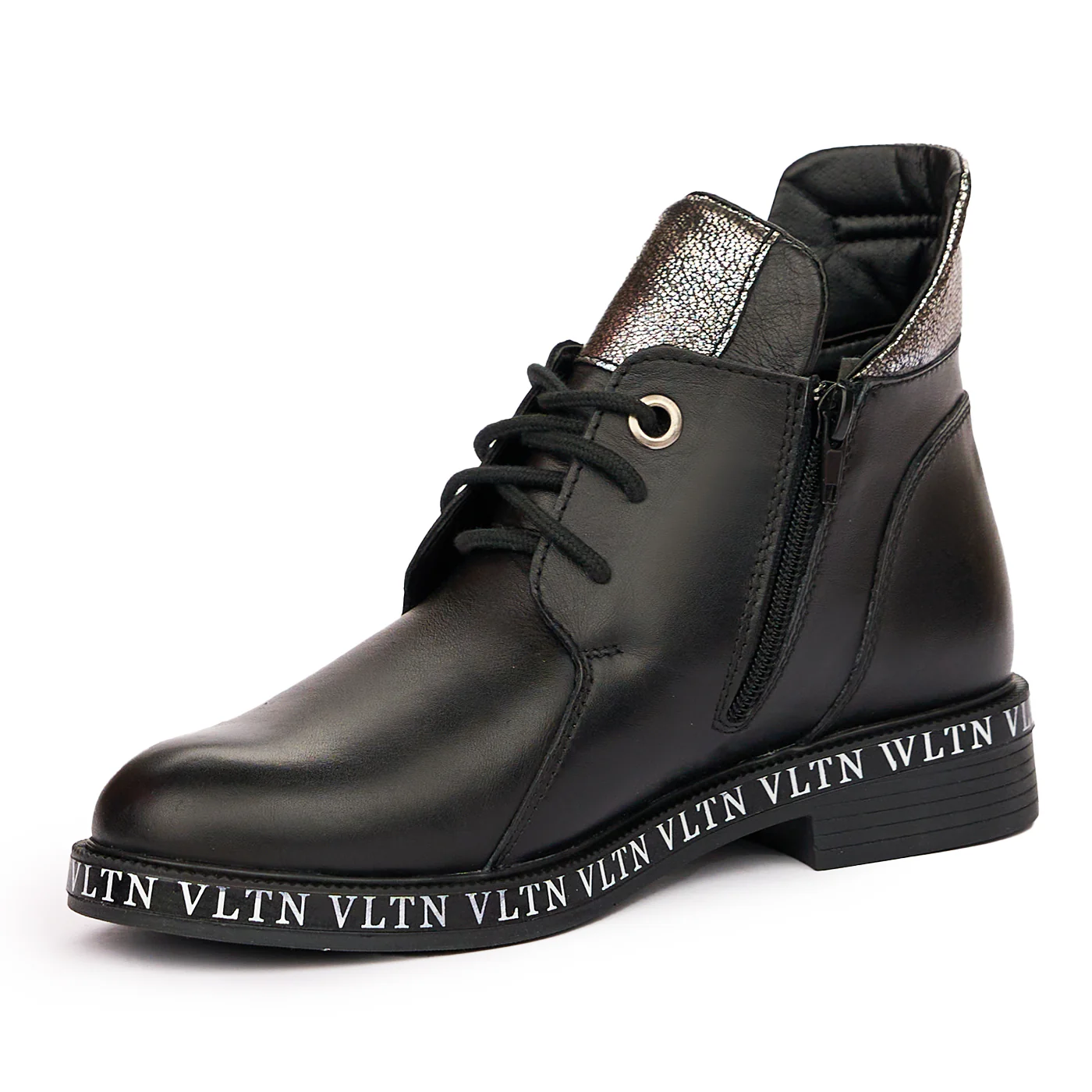 Ghete dama din piele naturala neagra 3963 - Image 4