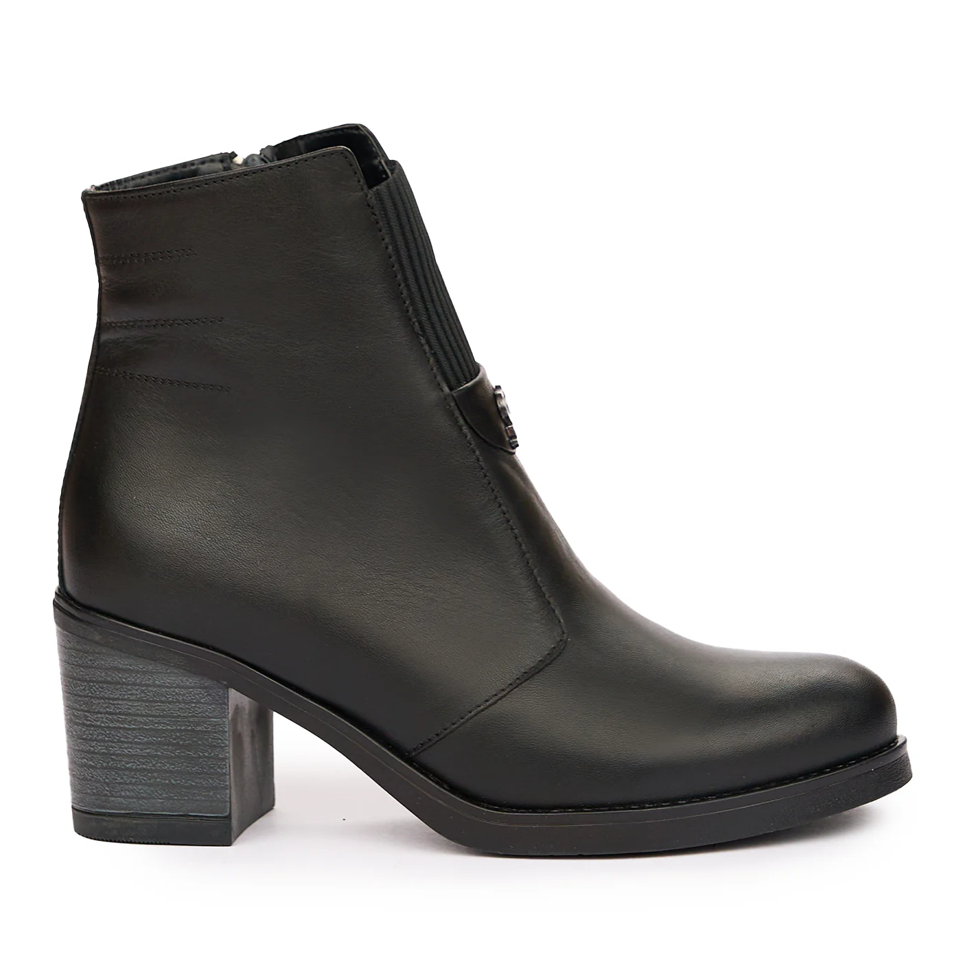 Ghete dama din piele naturala neagra 3975