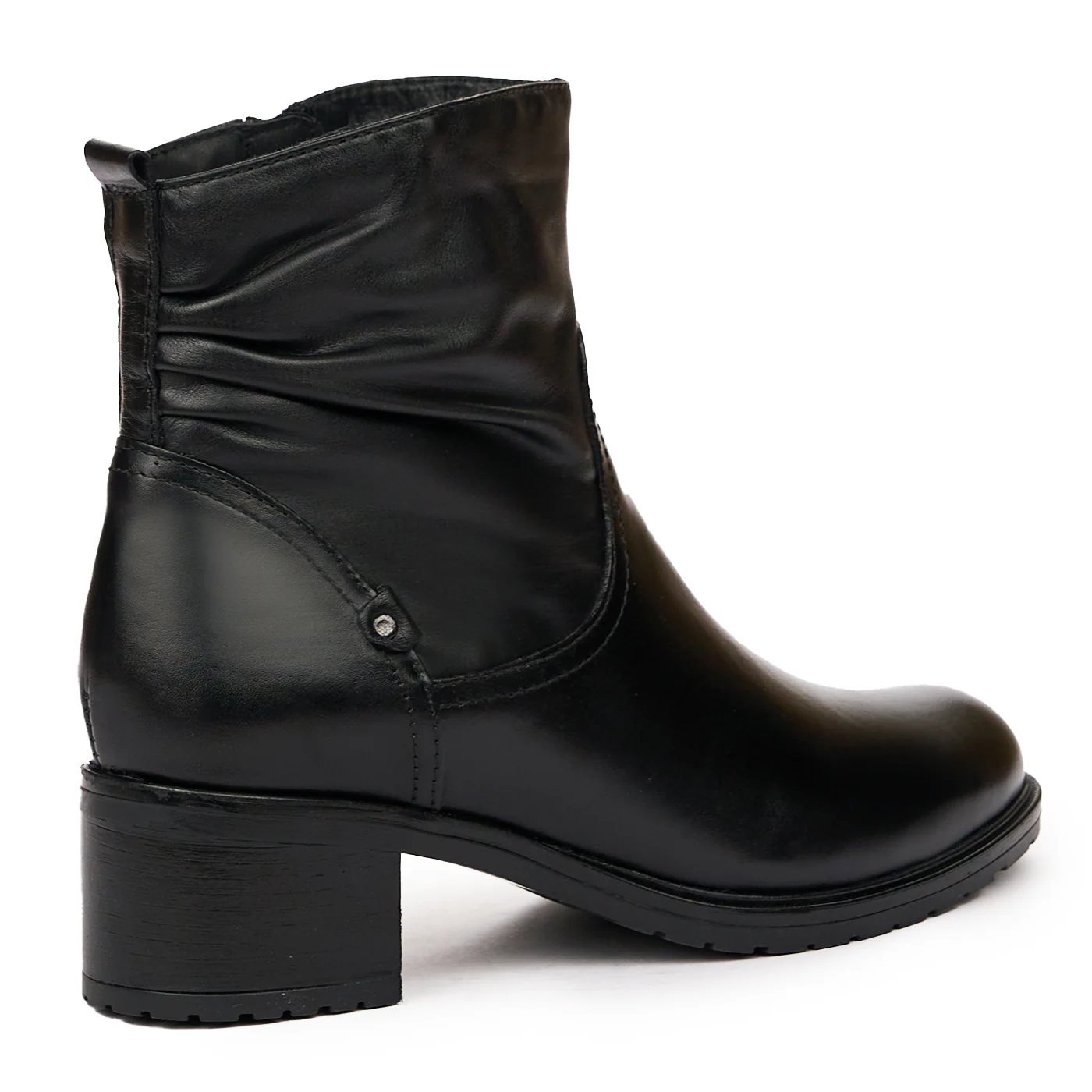 Ghete dama din piele naturala neagra 8312 - Image 2