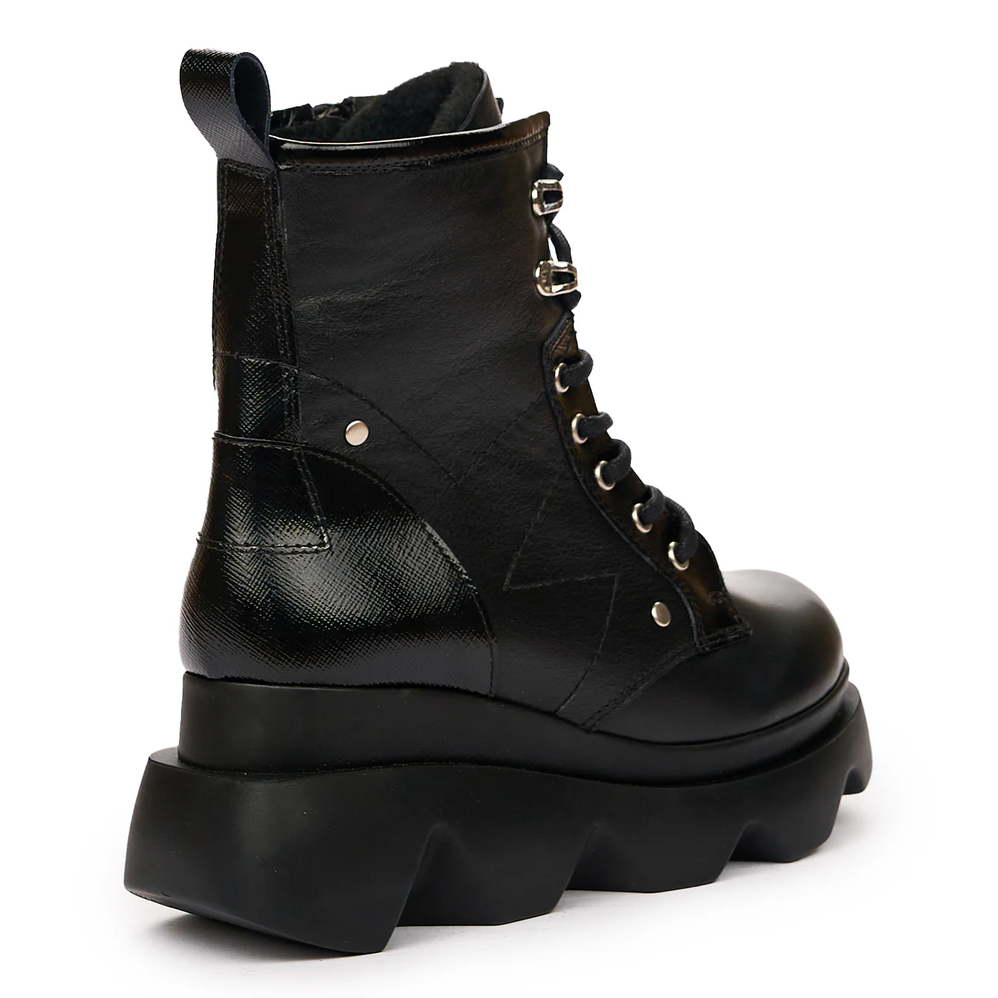 Ghete dama din piele naturala neagra 8310 - Image 2