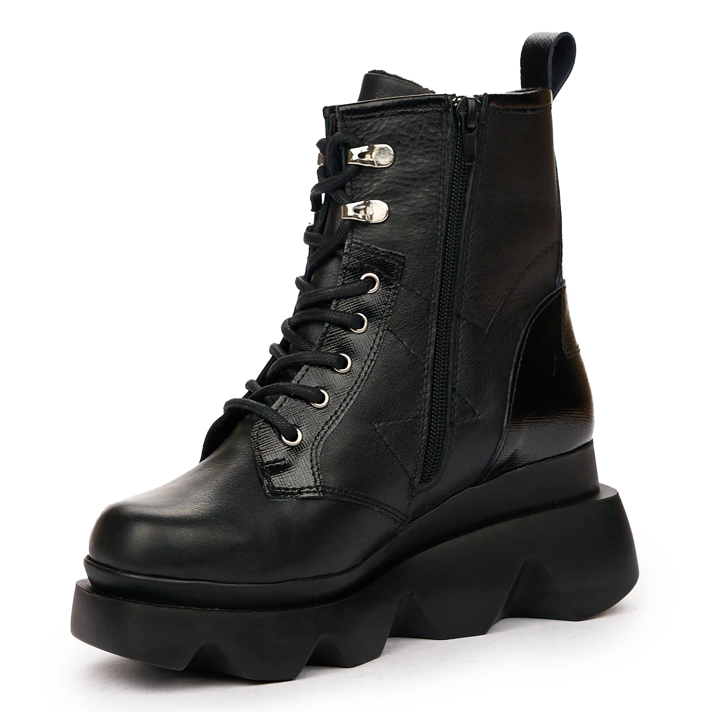 Ghete dama din piele naturala neagra 8310 - Image 4