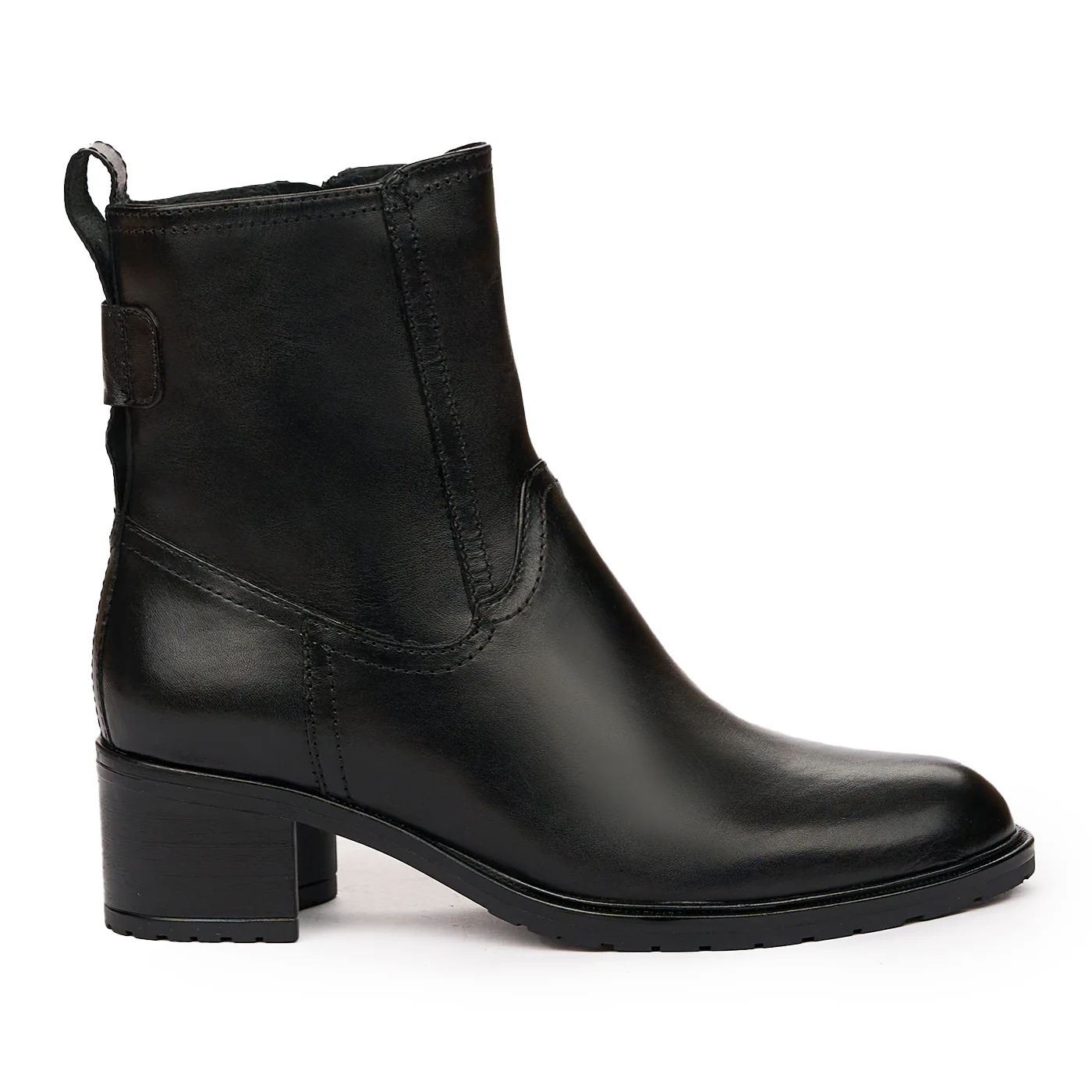 Ghete dama din piele naturala neagra 8313