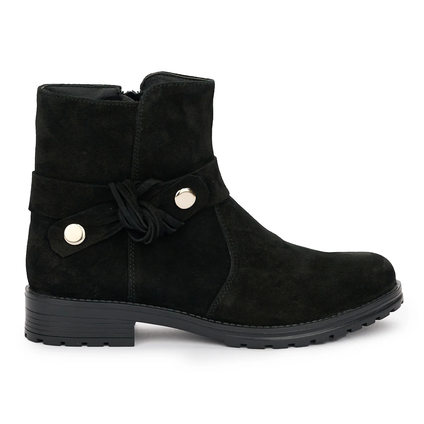 Ghete Dama din Piele Naturala Neagra Casual 12407