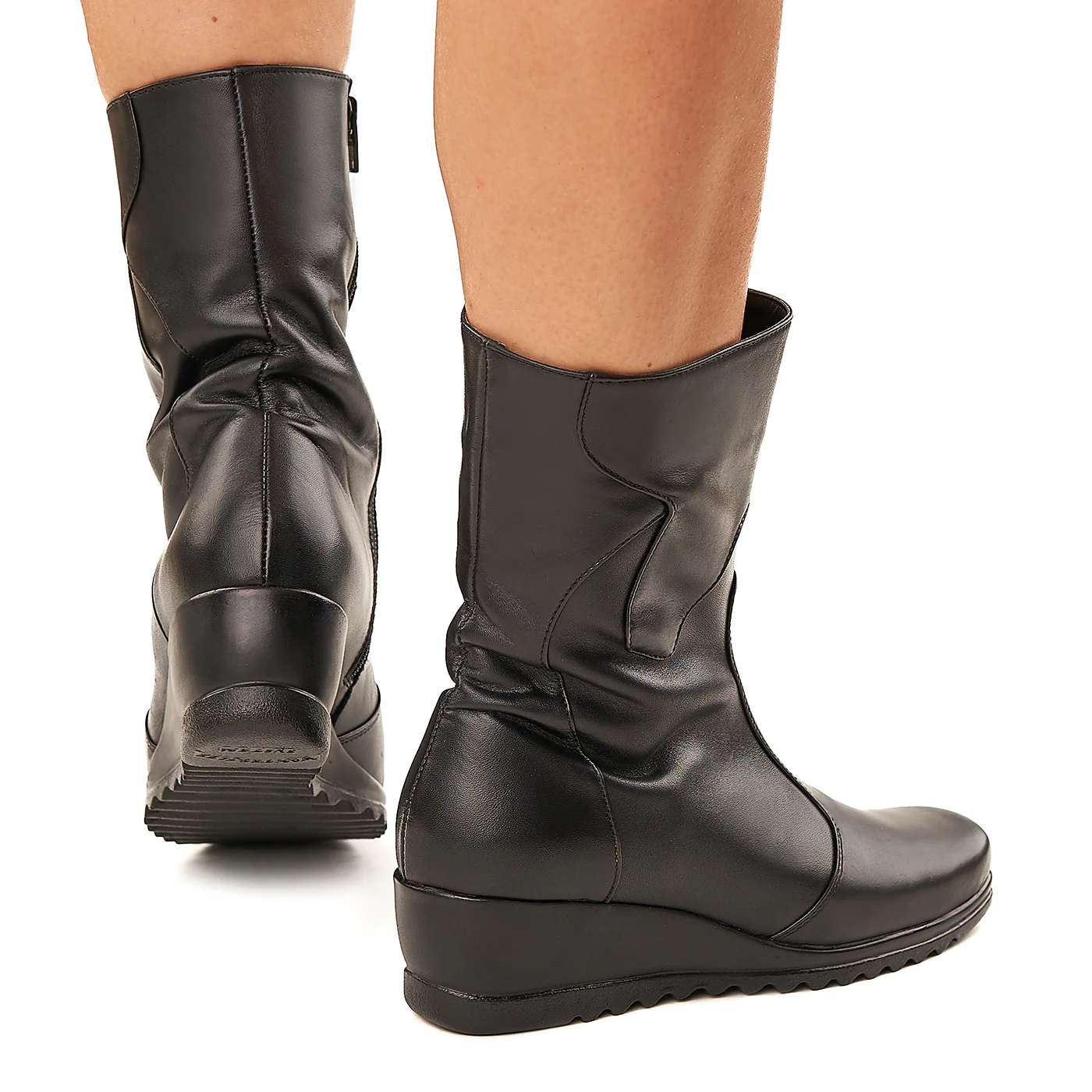 Ghete dama din piele naturala negre 3362 - Image 4