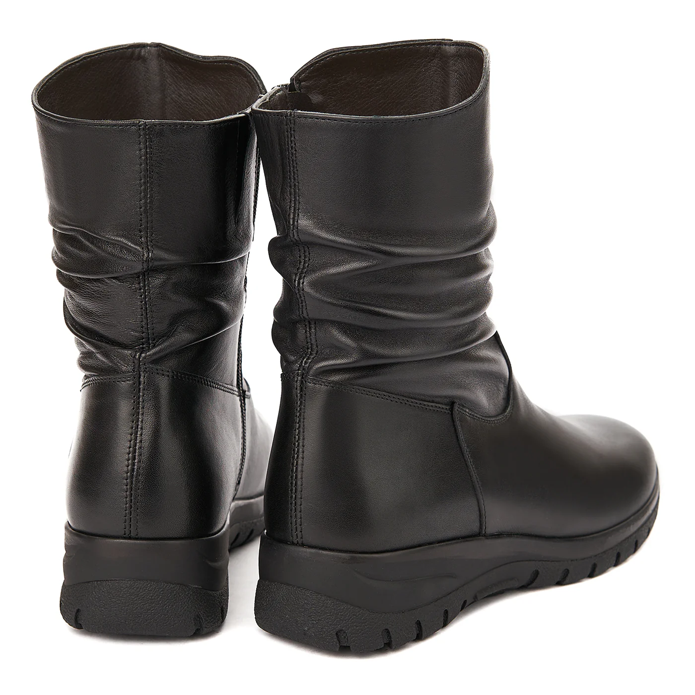 Ghete dama din piele naturala negre 3744 - Image 2