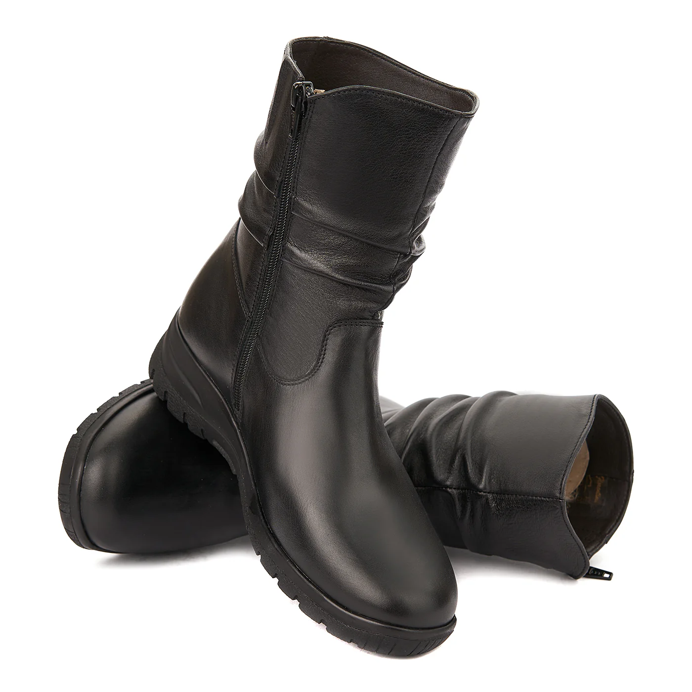 Ghete dama din piele naturala negre 3744 - Image 4