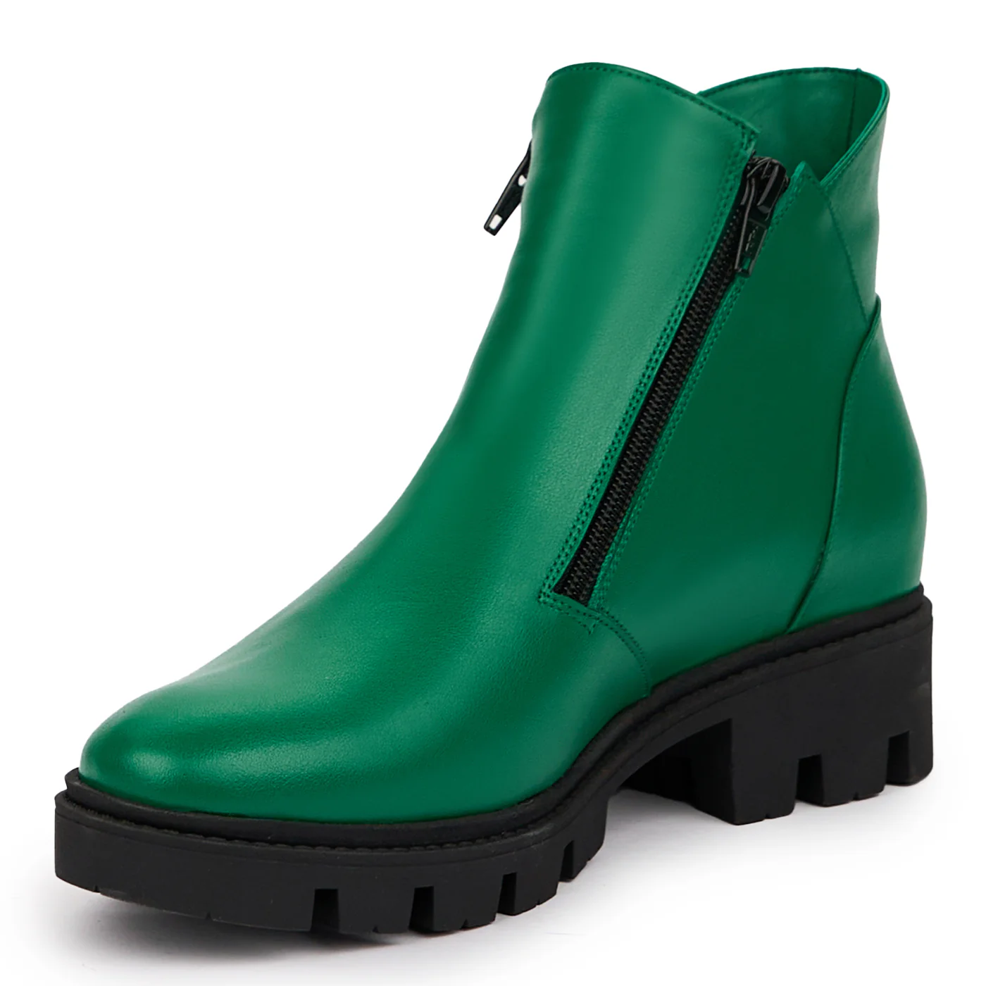 Ghete dama din piele naturala verde 14330 - Image 3