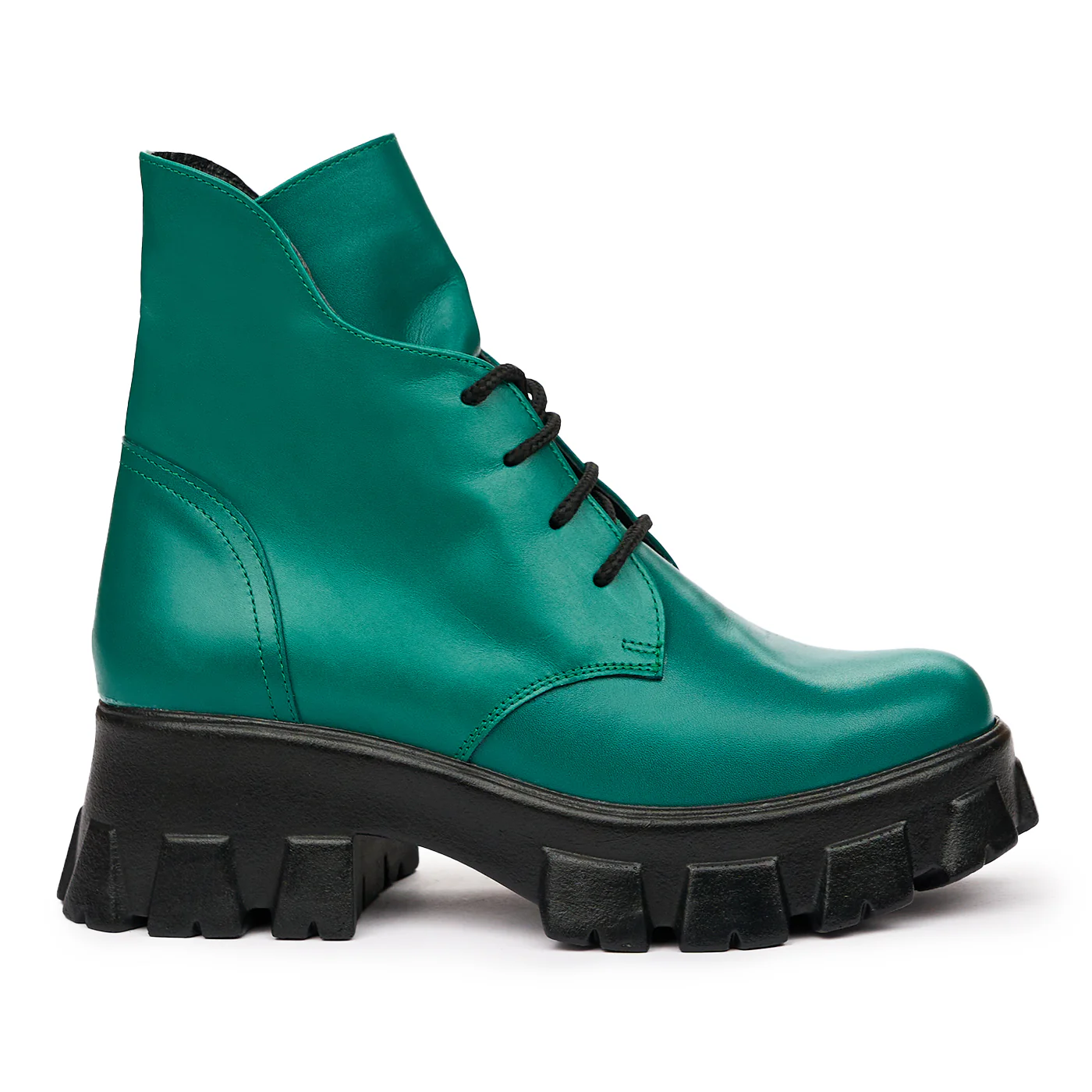 Ghete dama din piele naturala verde 8379