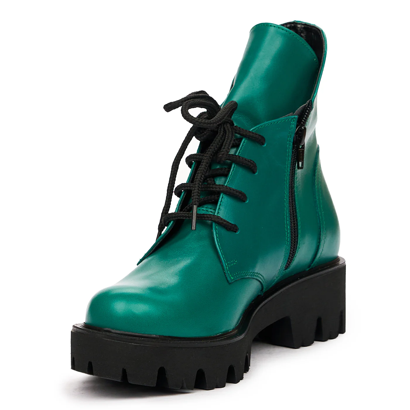 Ghete dama din piele naturala verde 8380 - Image 4
