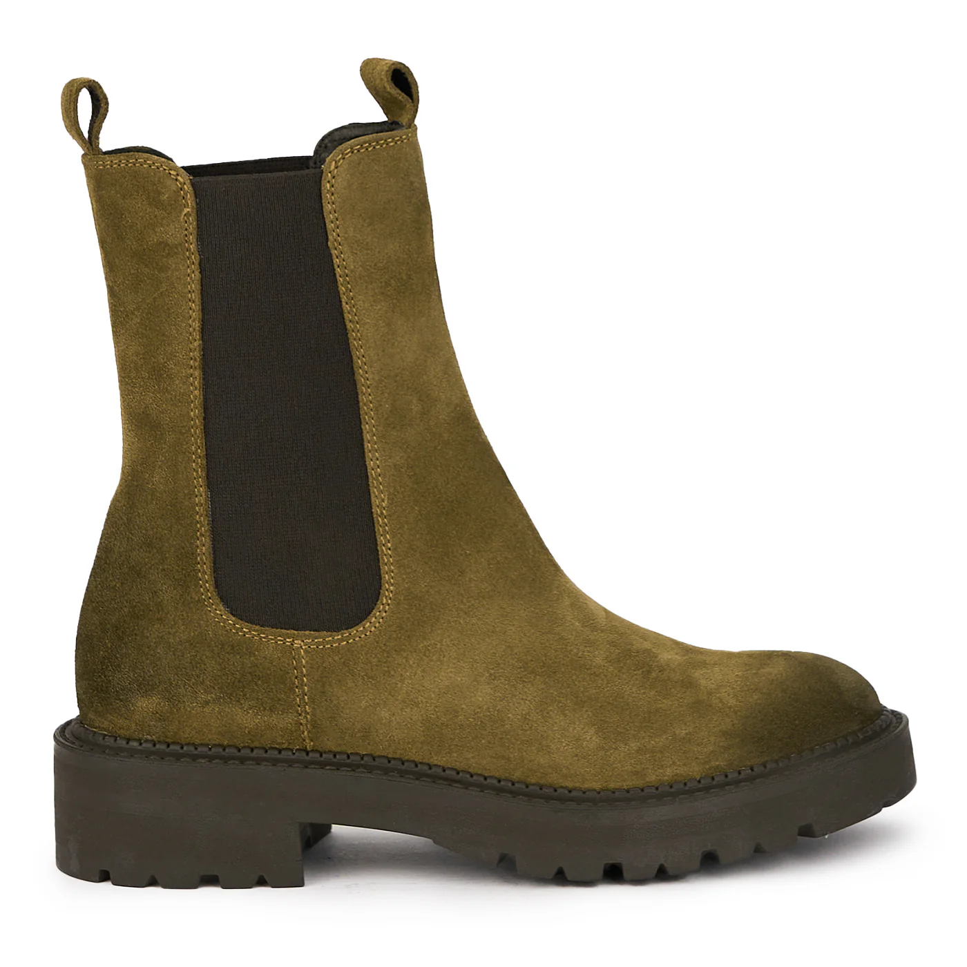 Ghete dama din piele naturala verde-kaki 15346