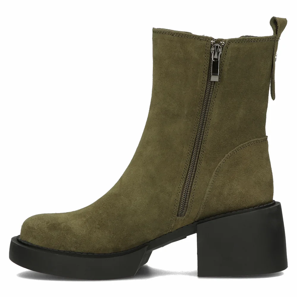 Ghete dama din piele naturala verde khaki 14649 - Image 3