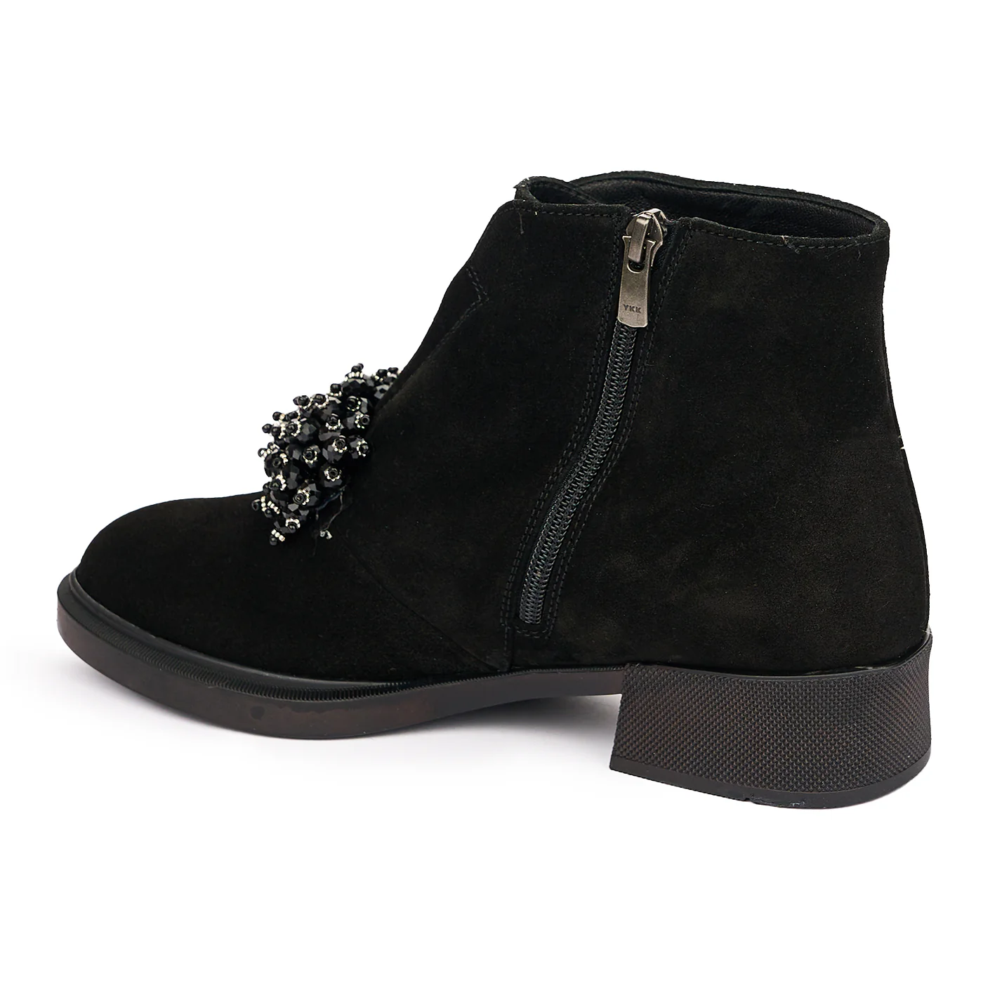 Ghete Dama Fermoar din Piele Naturala Casual Negre 12027 - Image 2