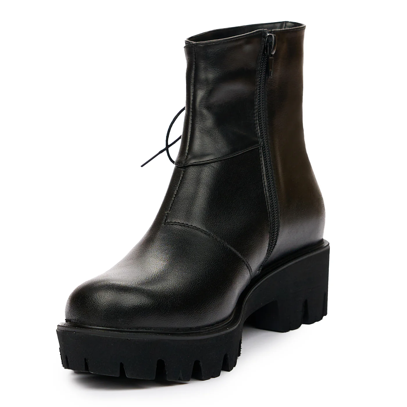 Ghete Dama Imblanite Piele Naturala Neagra 8166 - Image 4