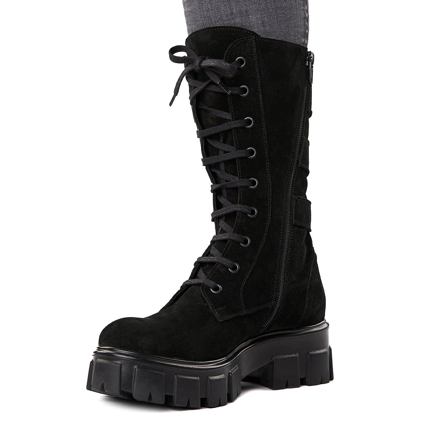Ghete dama negre din piele naturala 3556 - Image 3