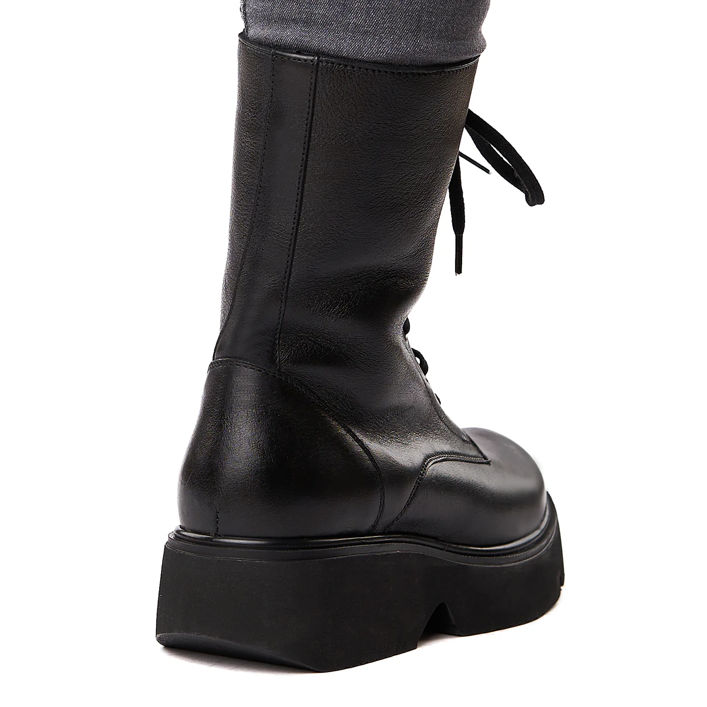 Ghete dama negre din piele naturala 3563 - Image 4