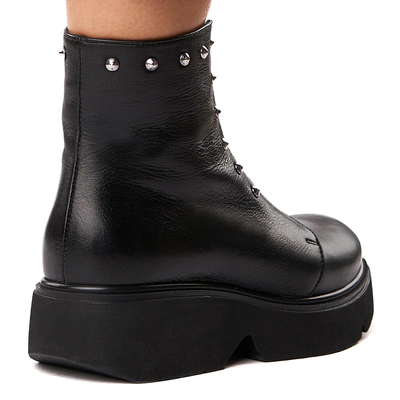 Ghete dama negre din piele naturala 3564 - Image 4