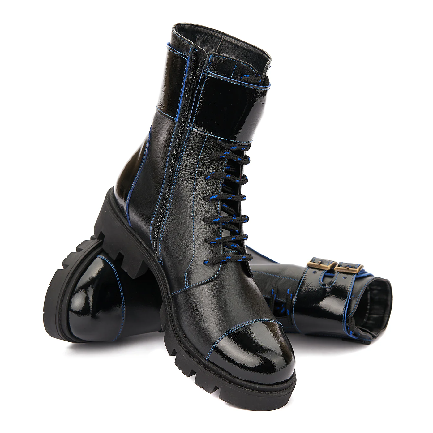 Ghete dama negre din piele naturala 3731 - Image 4