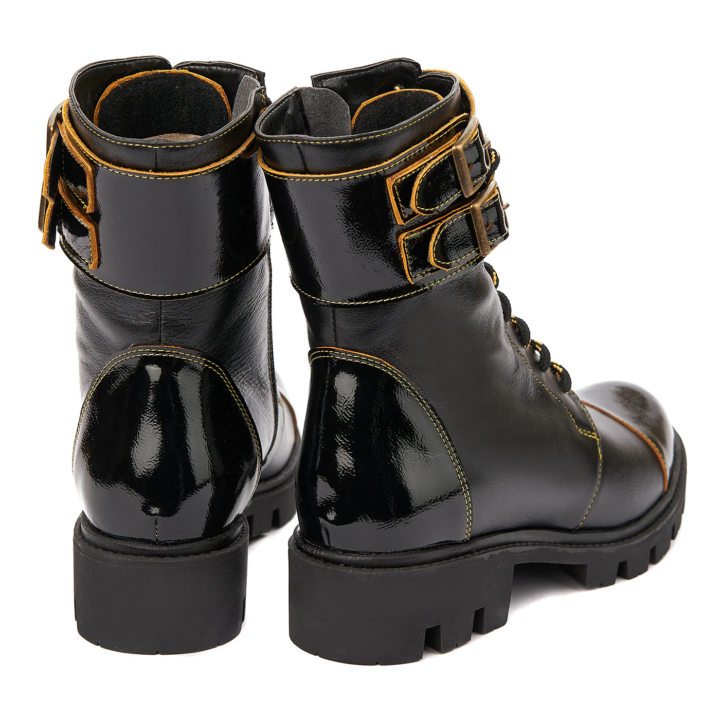 Ghete dama negre din piele naturala 3736 - Image 3