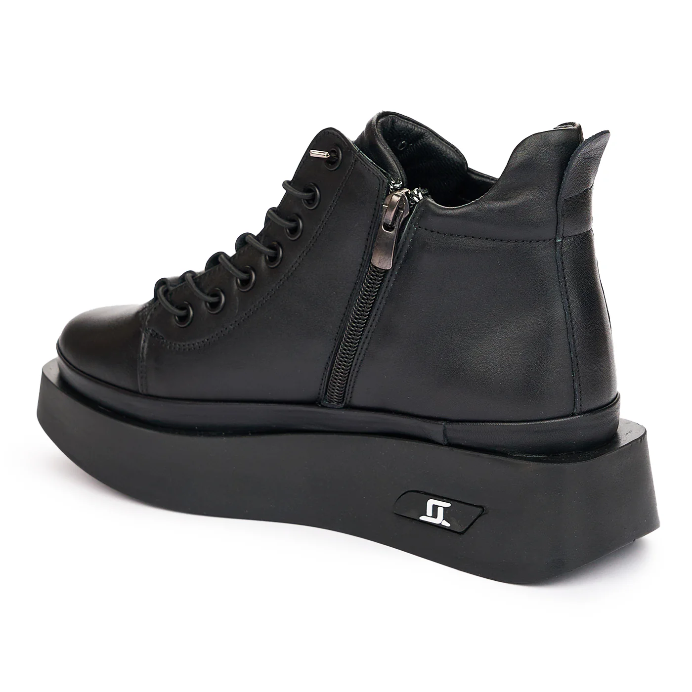 Ghete Damă Negre din Piele Naturala Casual 10965 - Image 2