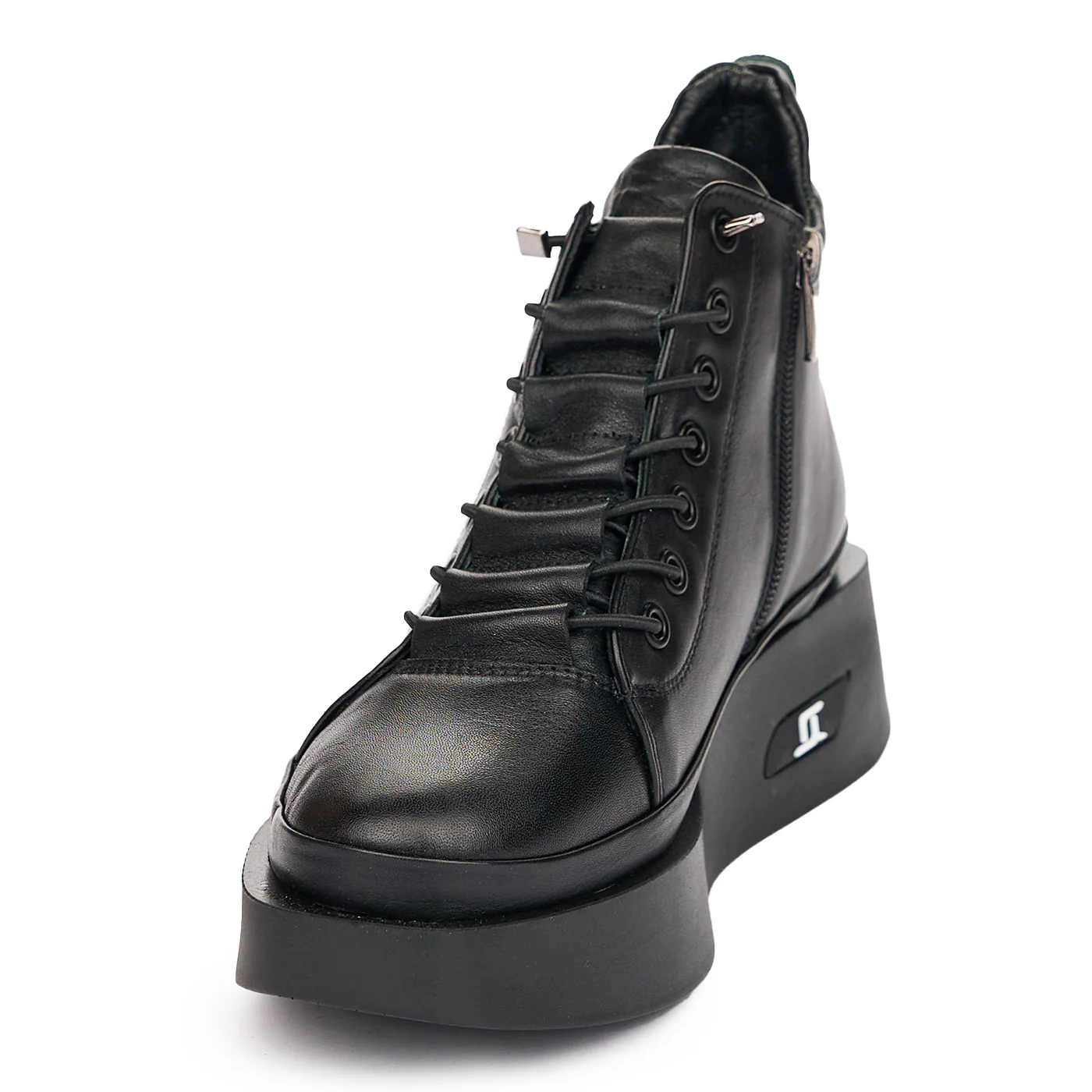 Ghete Damă Negre din Piele Naturala Casual 10965 - Image 3
