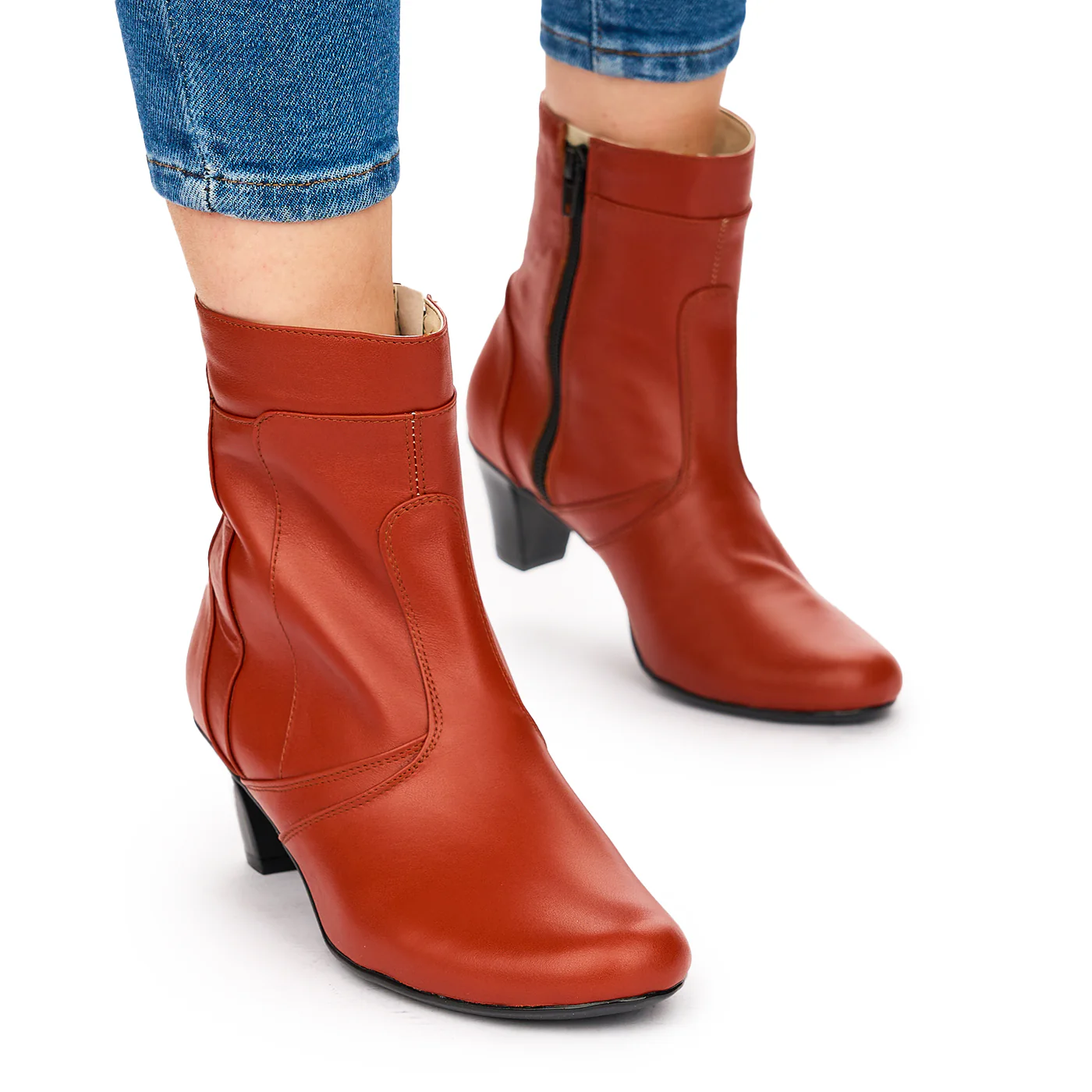 Ghete Dama Piele Maro Casual cu Toc 6 Cm 10815 - Image 2