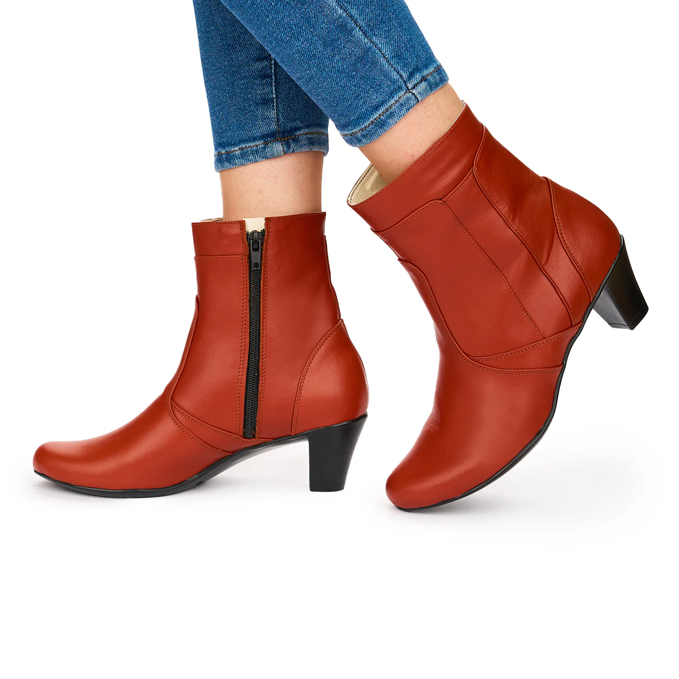Ghete Dama Piele Maro Casual cu Toc 6 Cm 10815 - Image 3