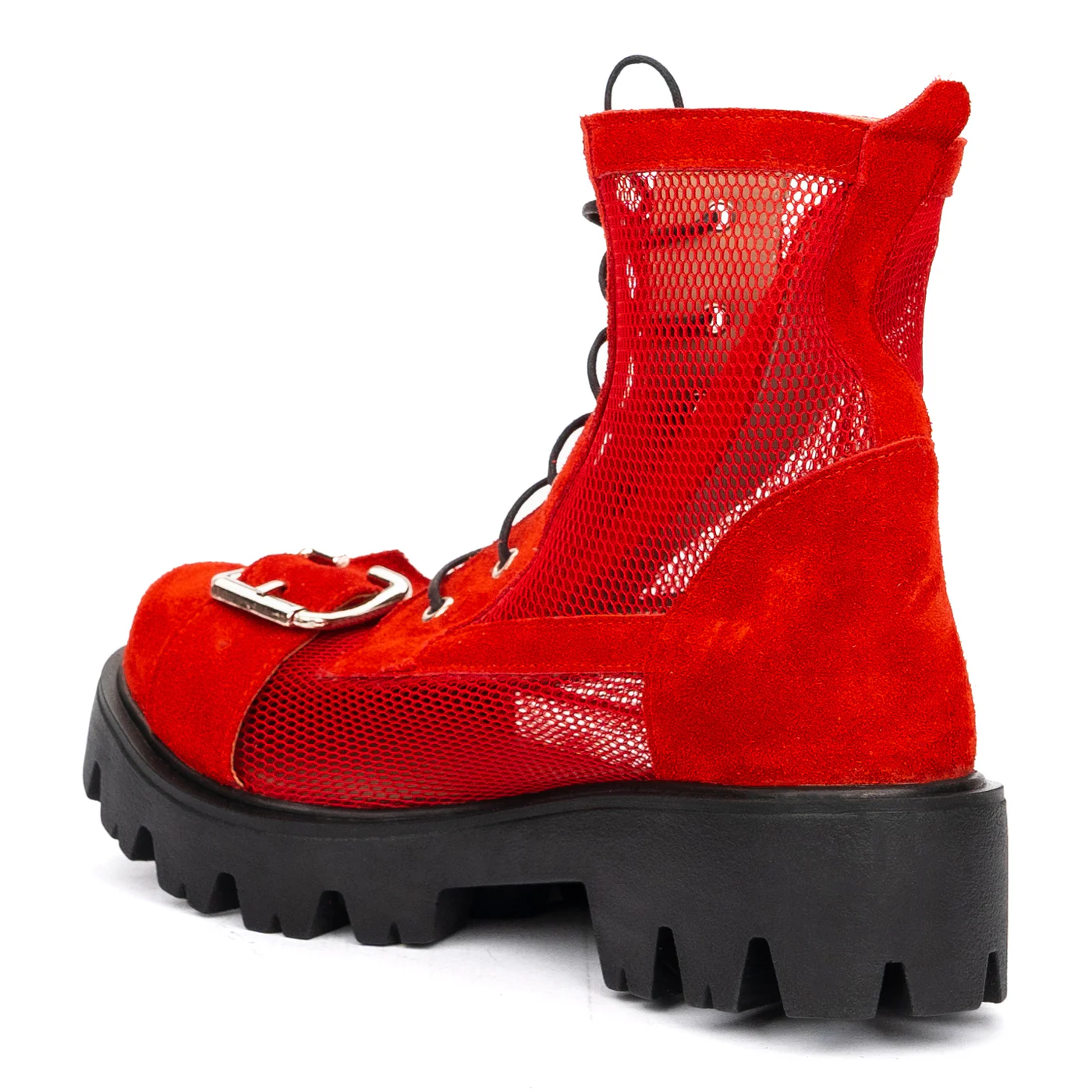 Ghete Dama Rosii din Piele Naturala 8657 - Image 3