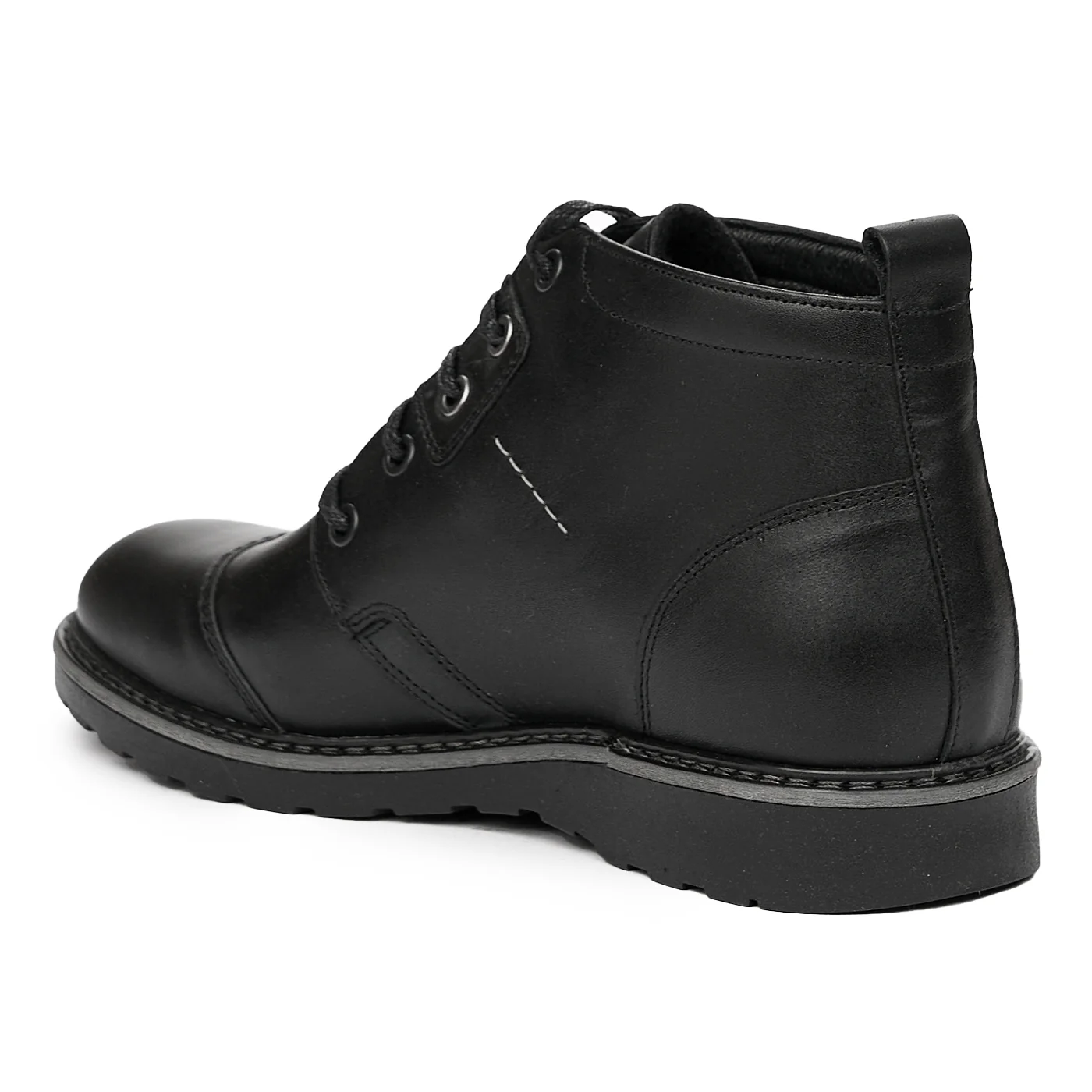 Ghete de Piele Barbati Iarna Negre 7132 - Image 3