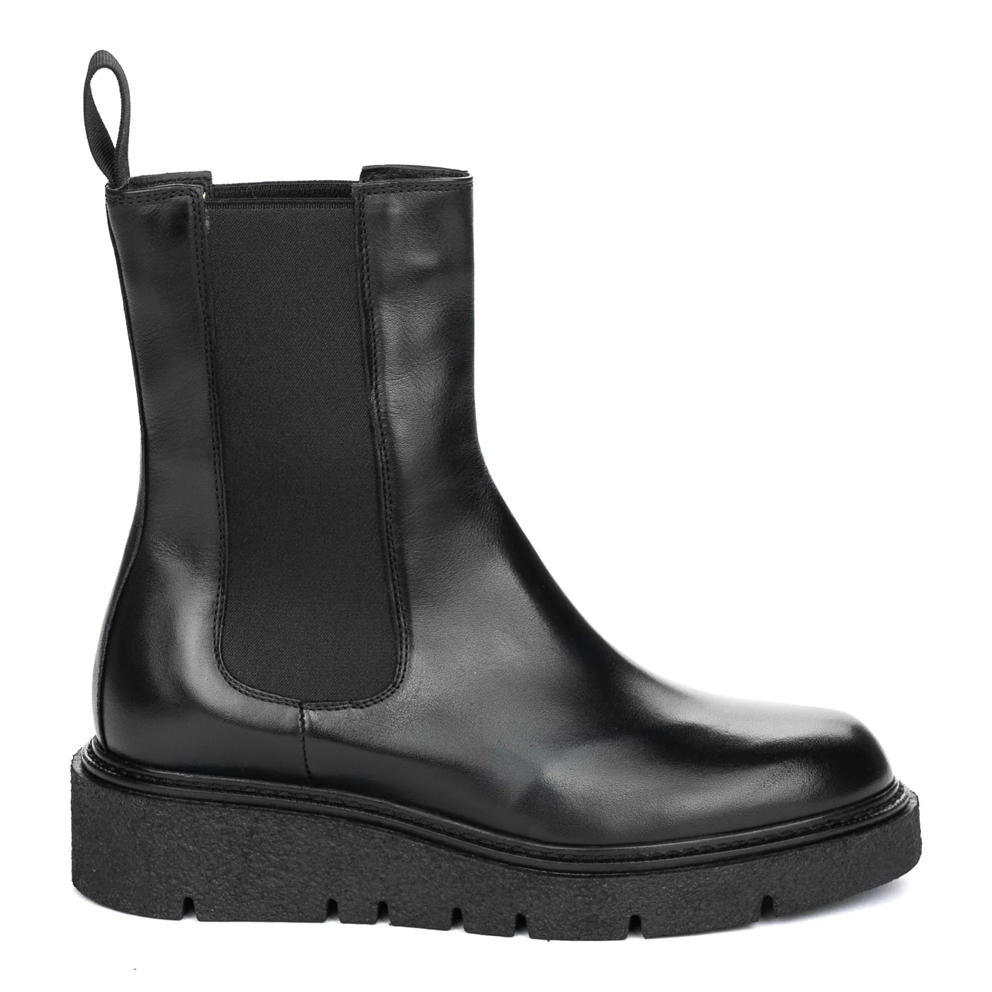 Ghete de Piele Femei Casual Negre Fara Inchidere 12516