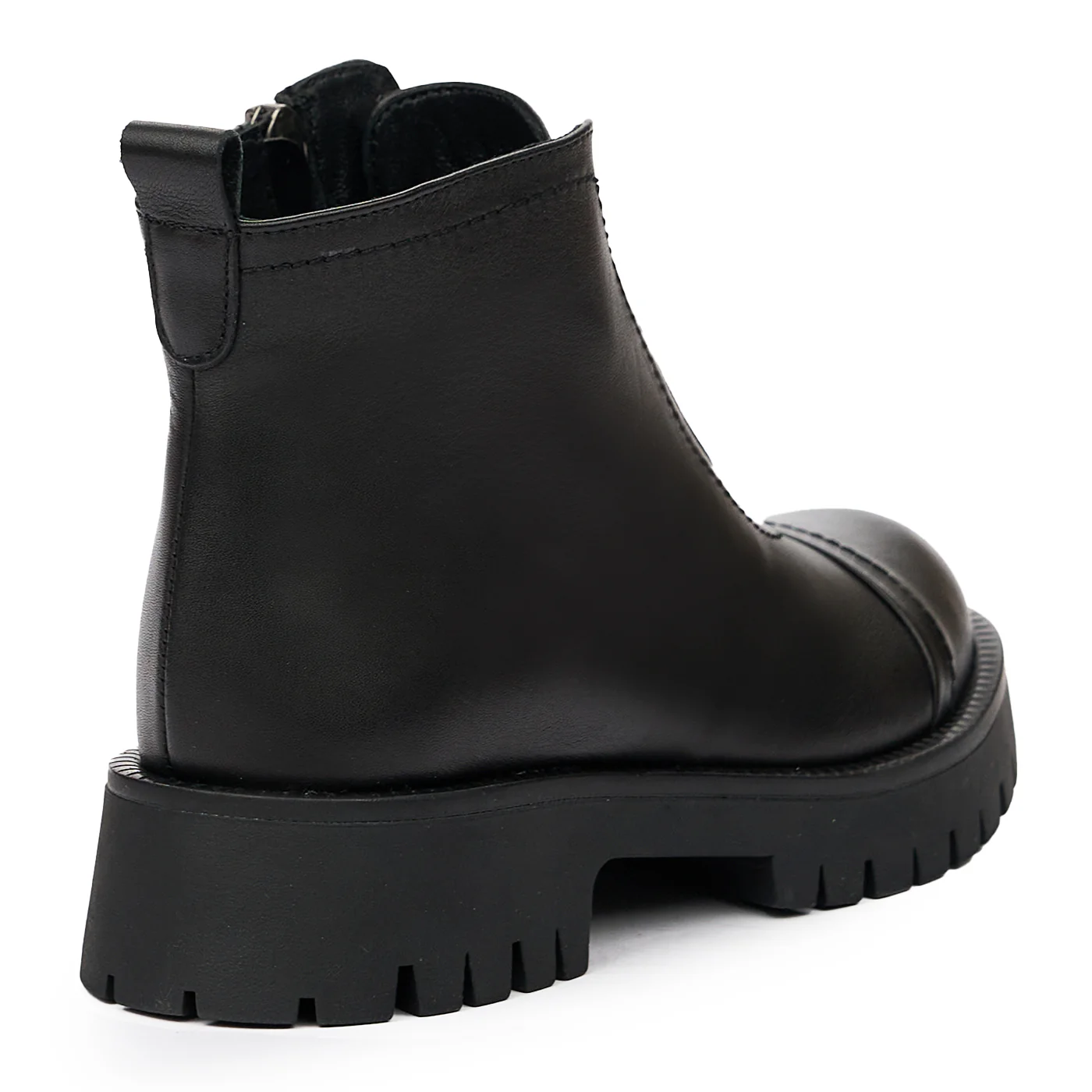 Ghete de Toamna Dama din Piele Naturala Neagra (Toamna-Iarna) 8207 - Image 2