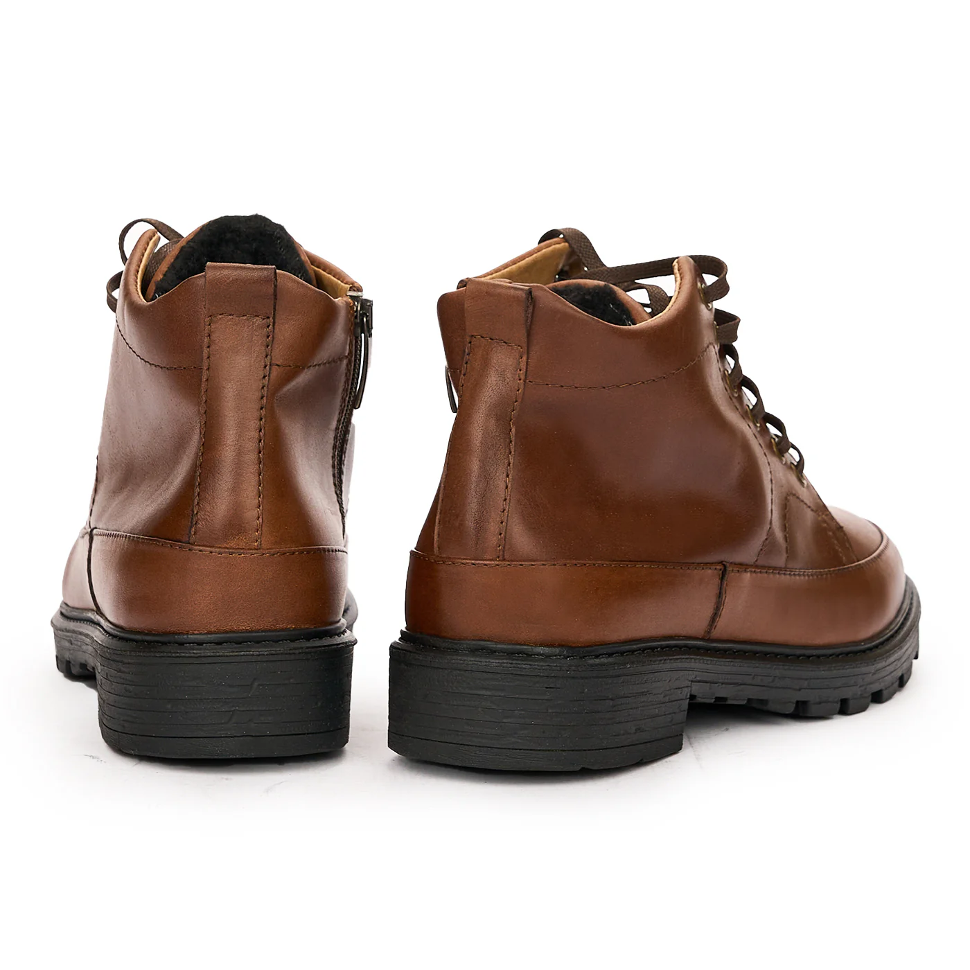 Ghete din piele naturala maro 7089 - Image 2