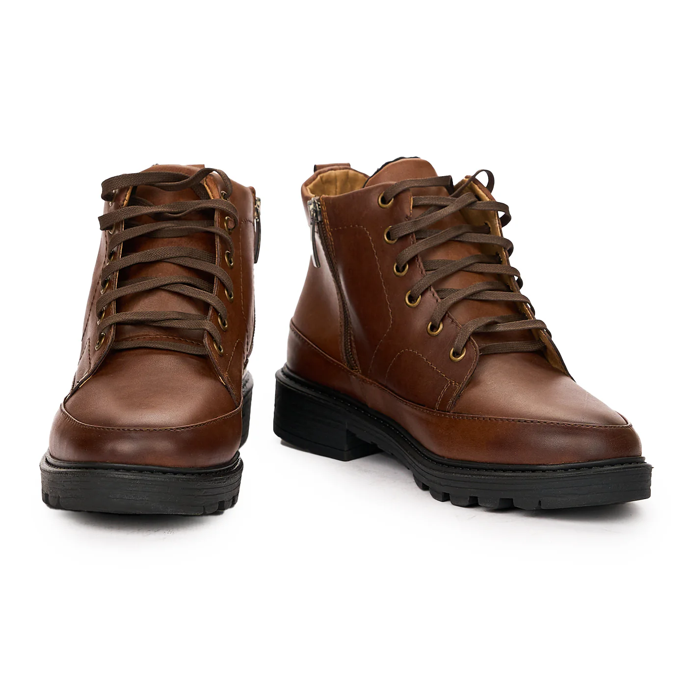 Ghete din piele naturala maro 7089 - Image 3