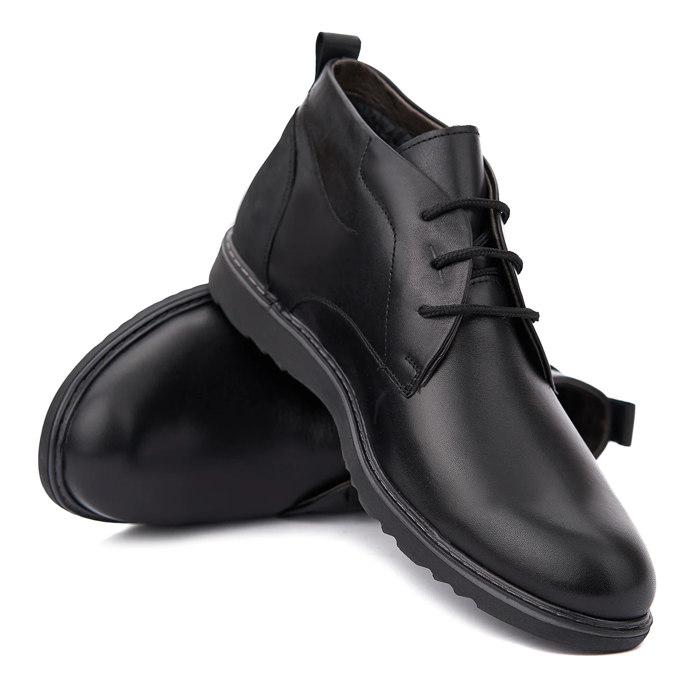 Ghete din Piele Naturala Neagra 1048 - Image 4