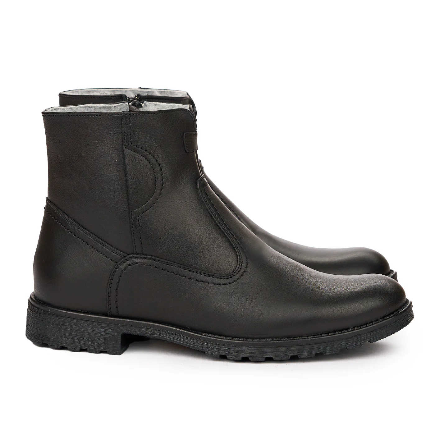 Ghete din Piele Naturala neagra 7107