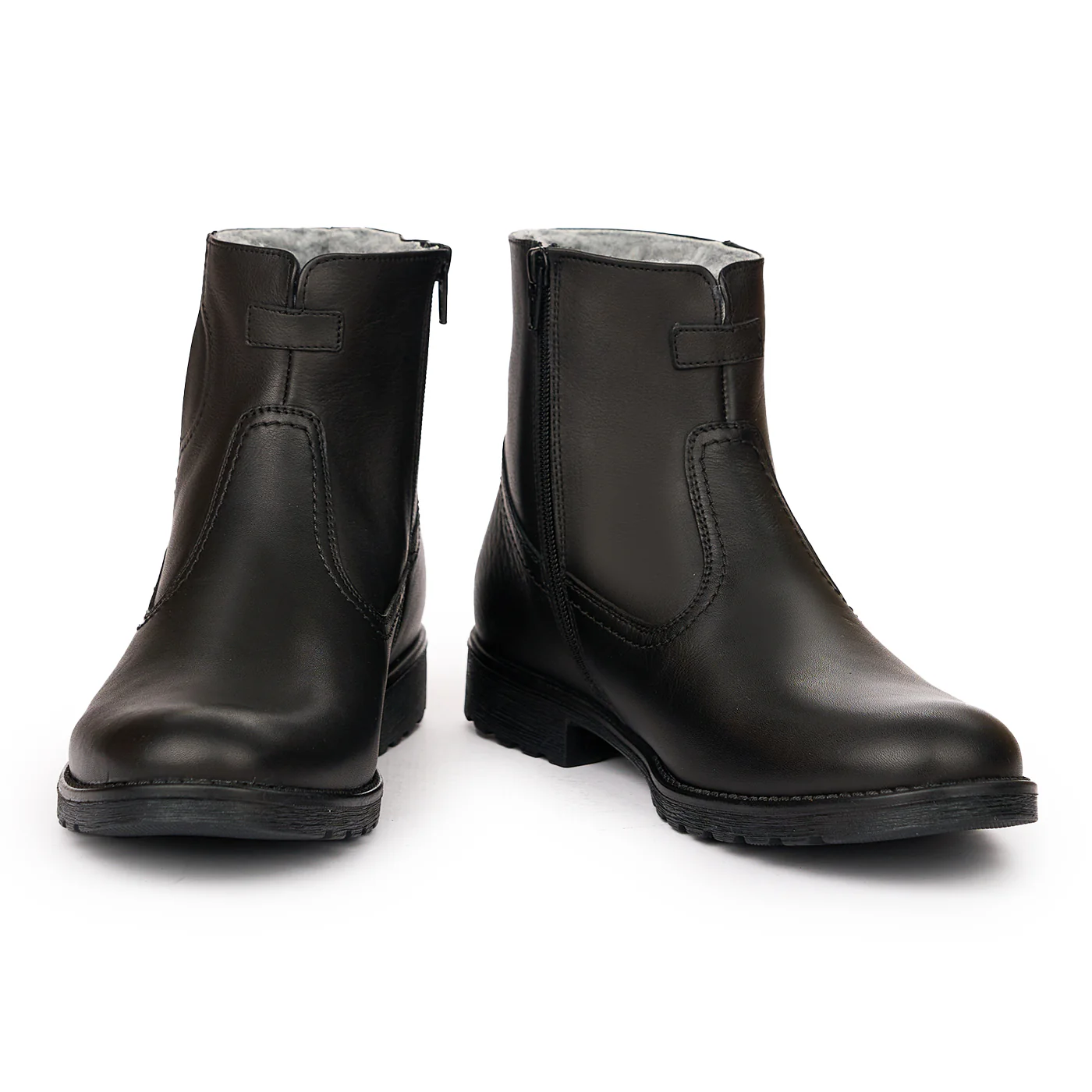 Ghete din Piele Naturala neagra 7107 - Image 3