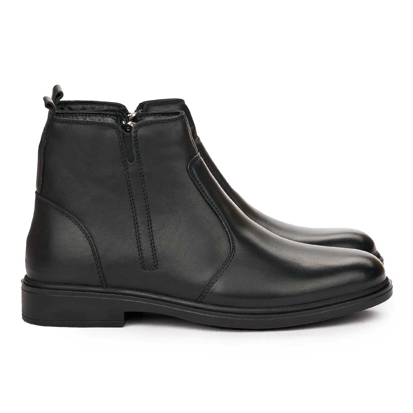 Ghete din Piele Naturala neagra 7108 - Image 4