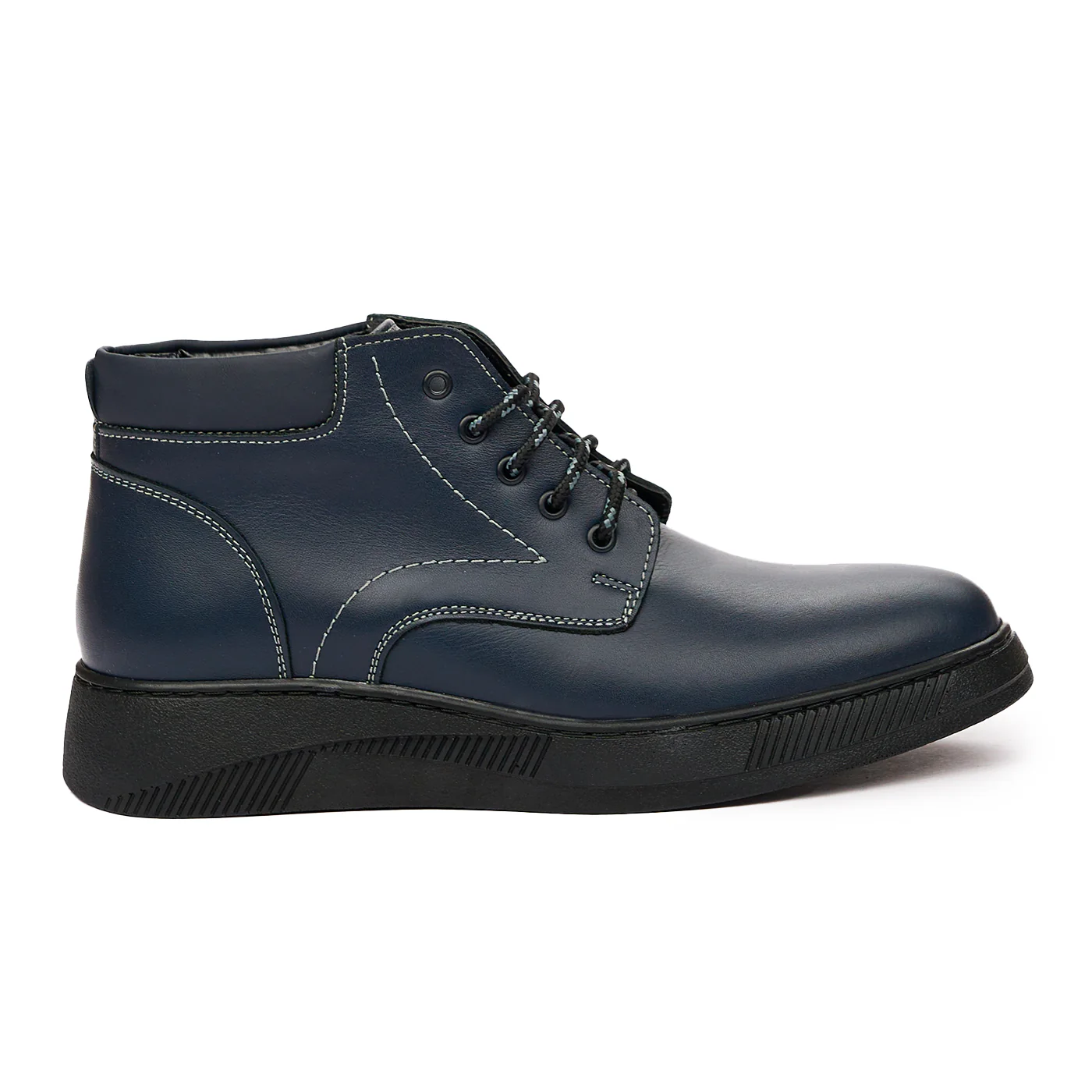 Ghete Iarna Barbati Piele Naturala Bleumarin 7151