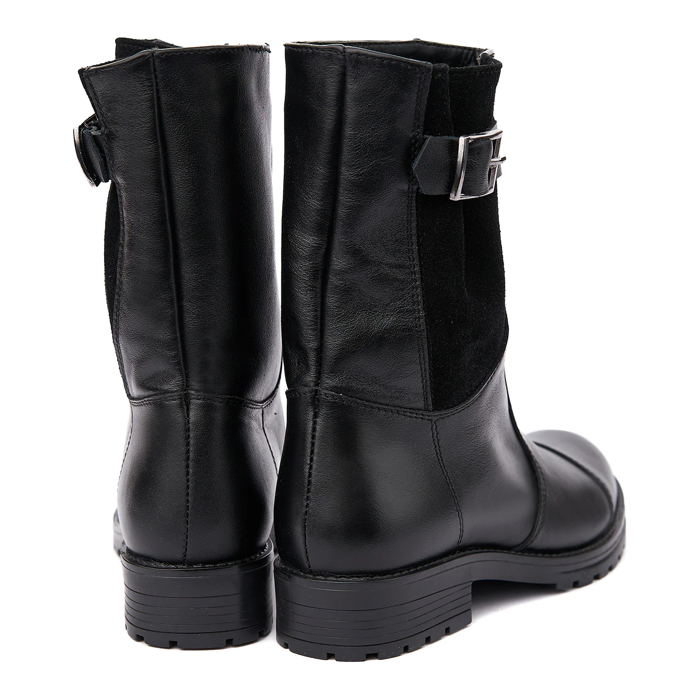 Ghete Iarna Imblanite Dama din Piele Naturala Neagra 3530 - Image 2