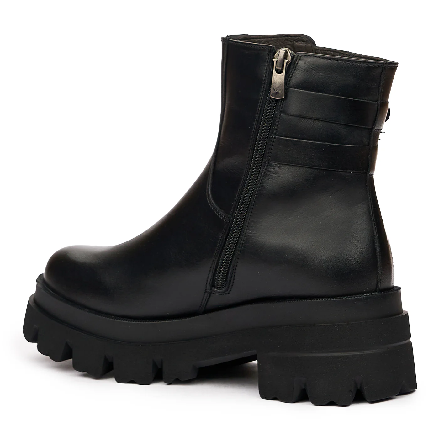 Ghete negre casual din Piele Naturala 8293 - Image 3