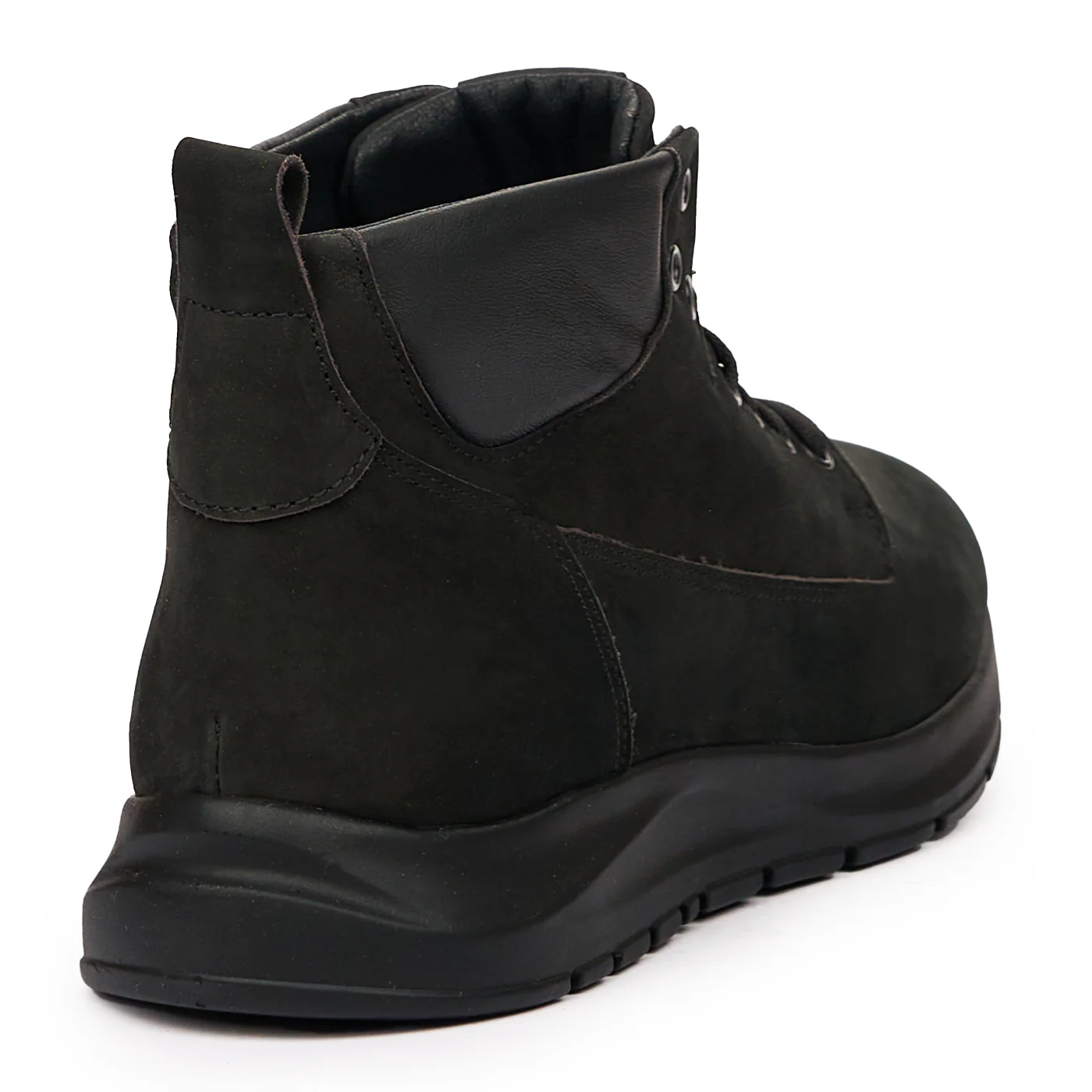 Ghete Negre Imblanite Barbati din Piele Naturala 7145 - Image 2
