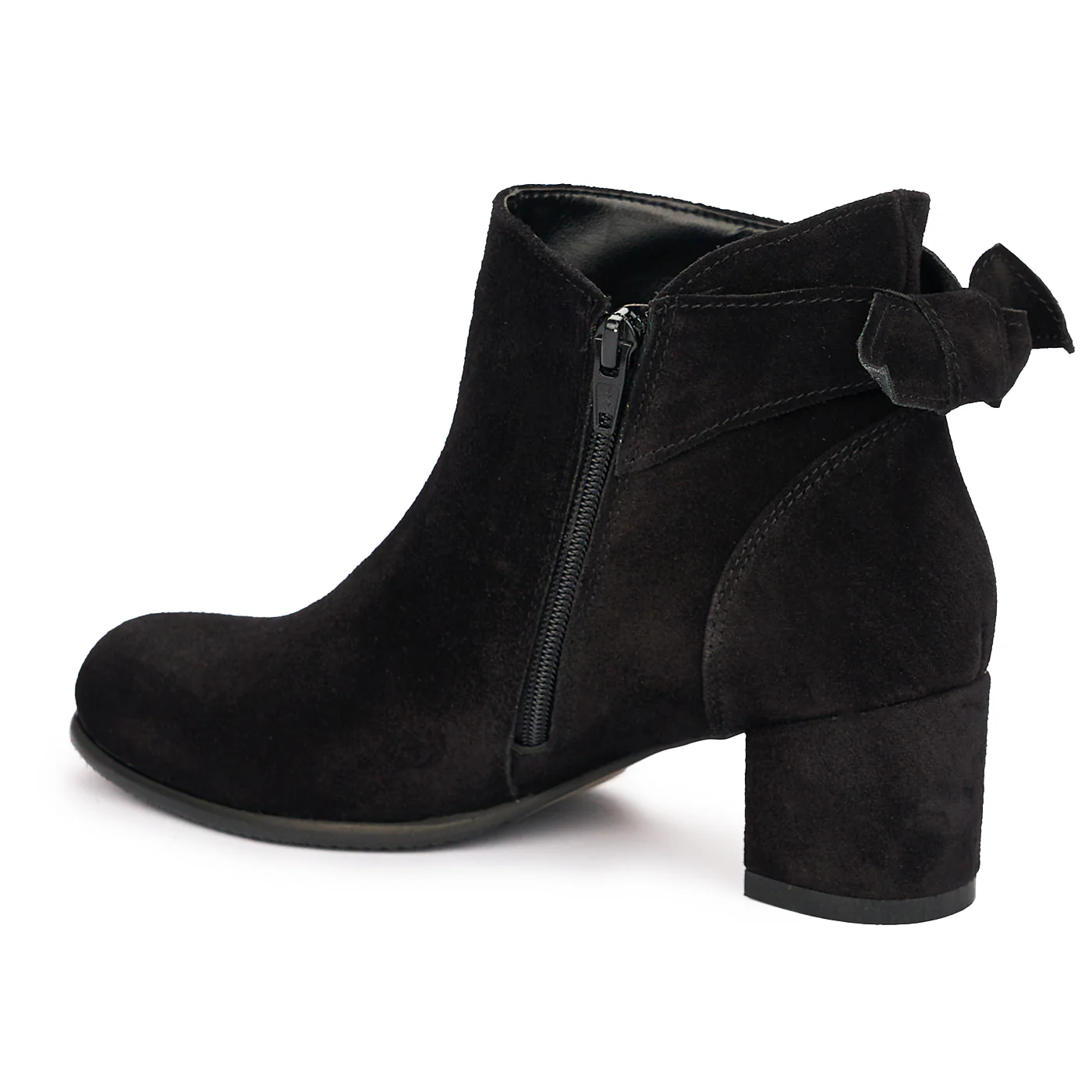 Ghete Negre Toc 5 Cm din Piele Naturala Elegante 10863 - Image 2