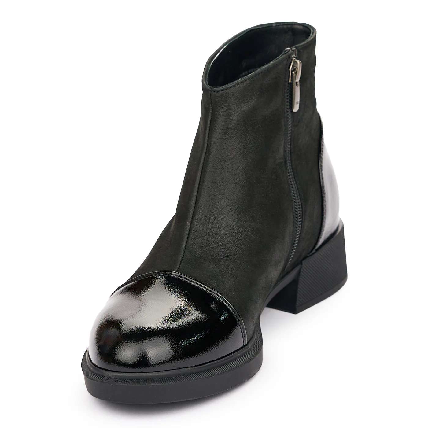 Ghete Piele Lacuita Dama Casual Negre 12021 - Image 3