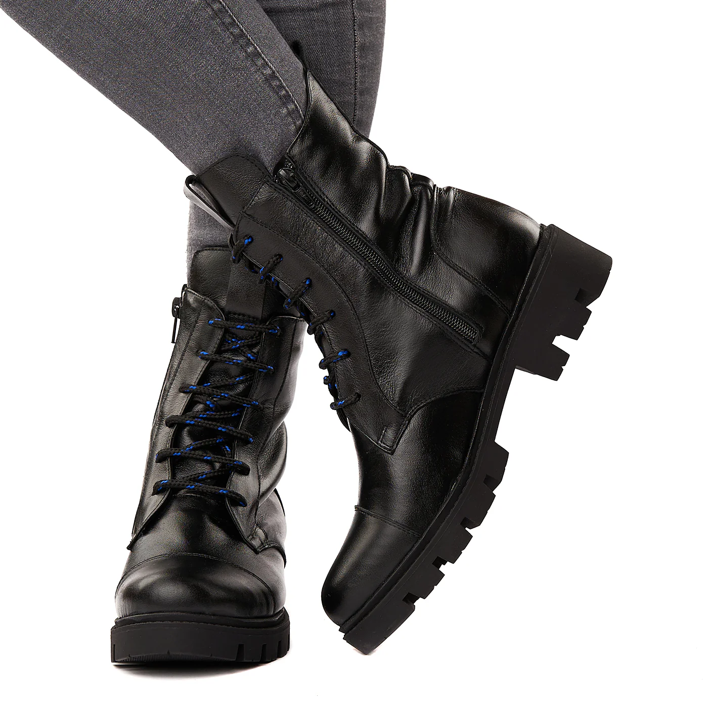 Ghete Piele Naturala Neagra 3590 - Image 3