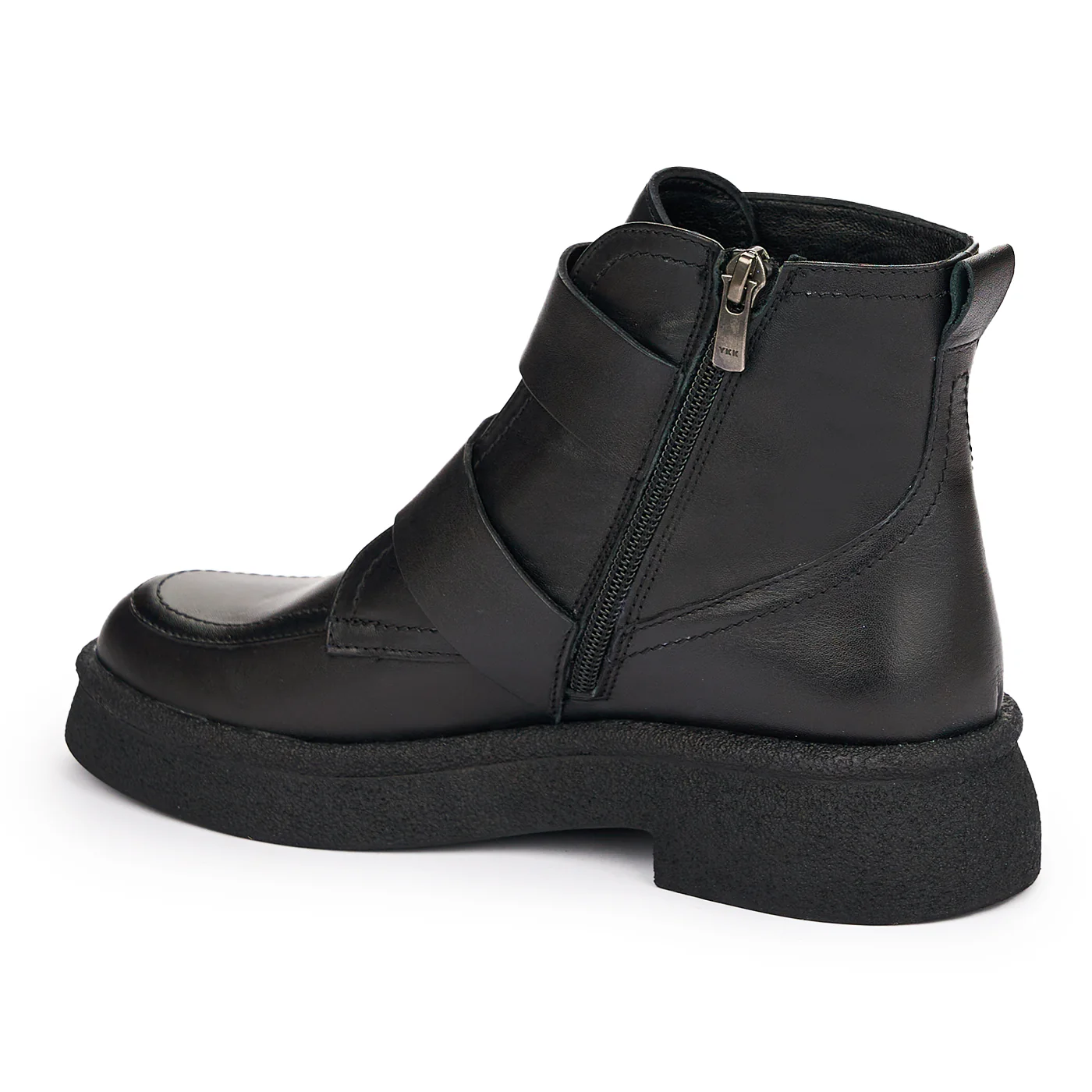 Ghete Scurte Dama Piele Naturala Casual Negre 12064 - Image 2