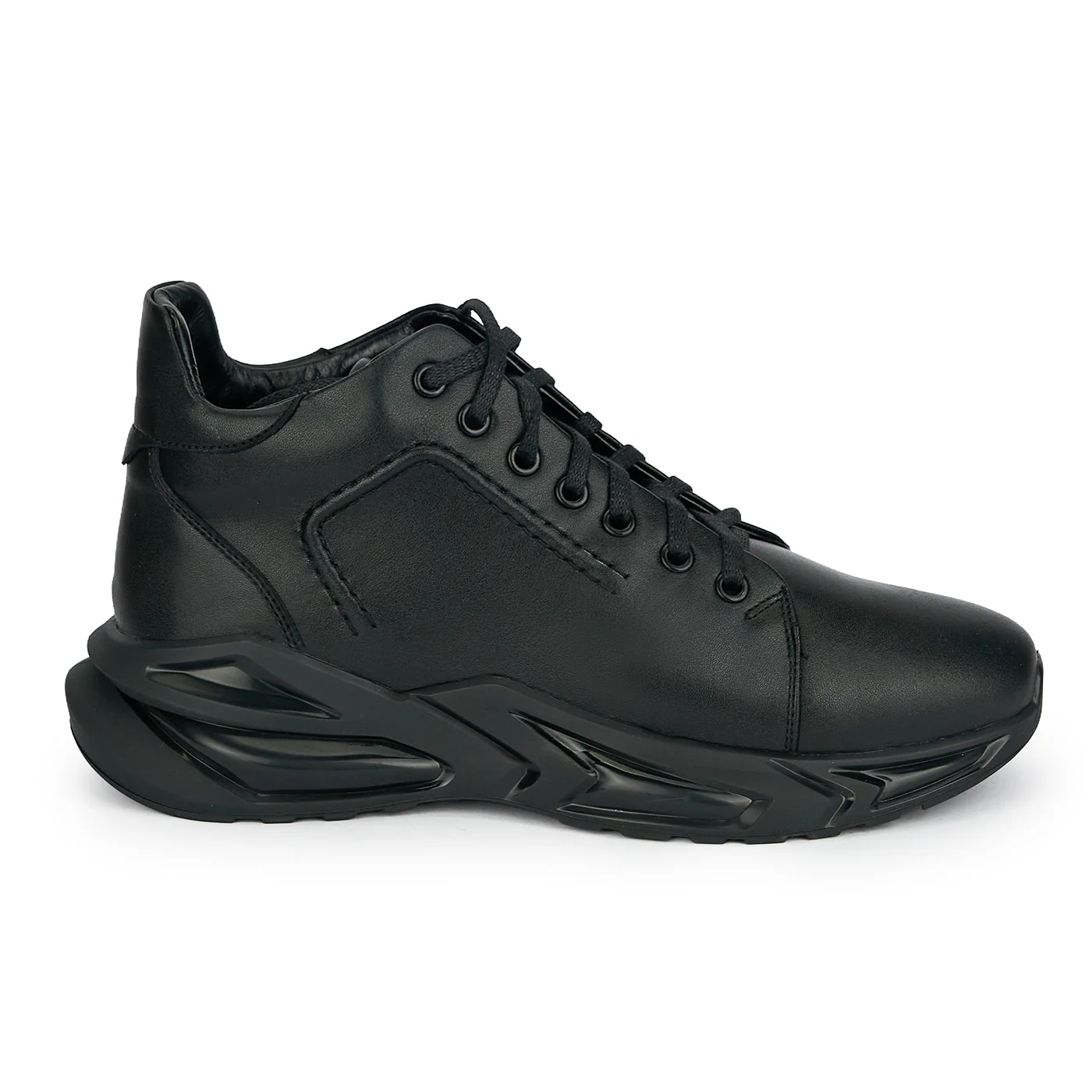 Ghete sport barbati din piele naturala neagra 20020