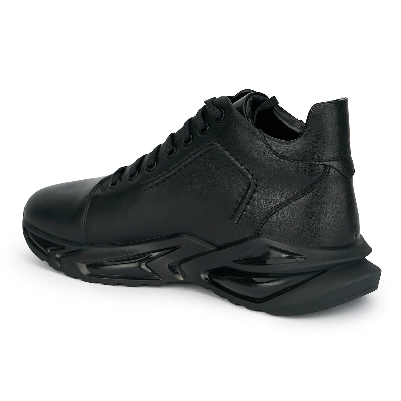 Ghete sport barbati din piele naturala neagra 20020 - Image 2