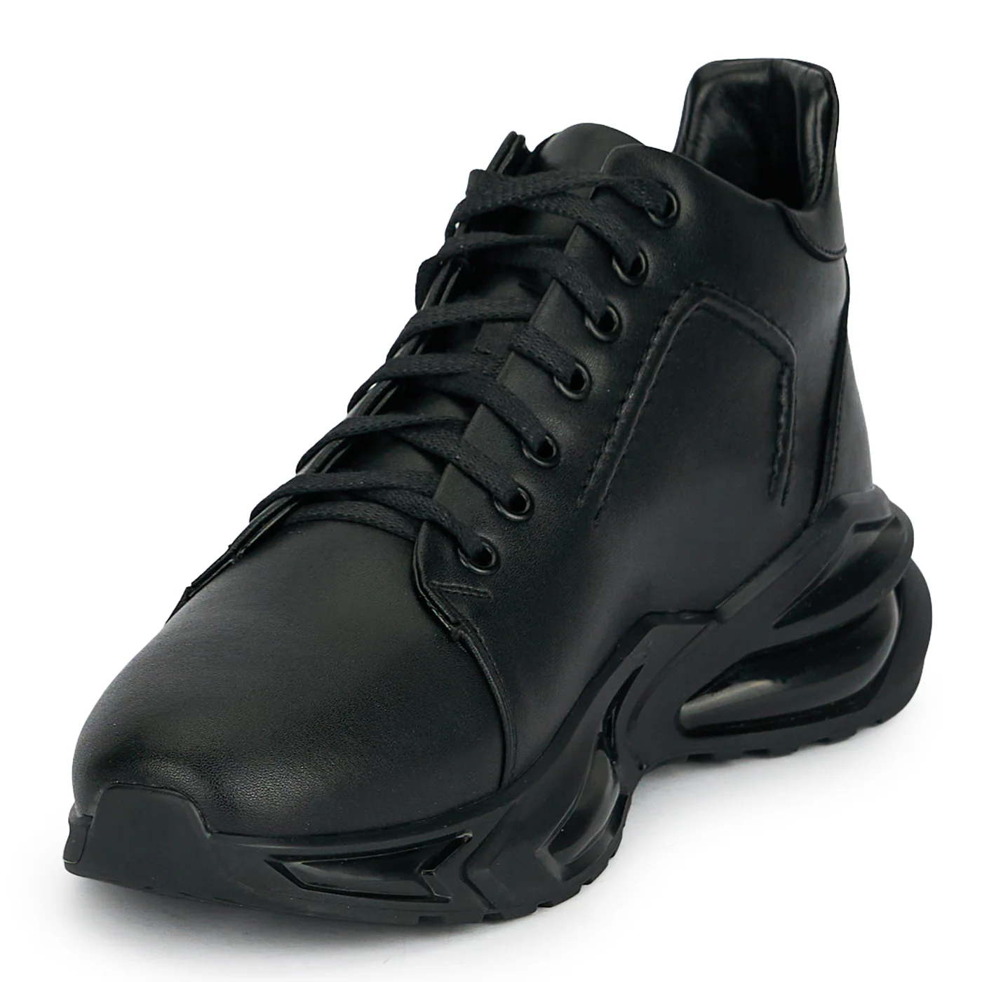 Ghete sport barbati din piele naturala neagra 20020 - Image 3