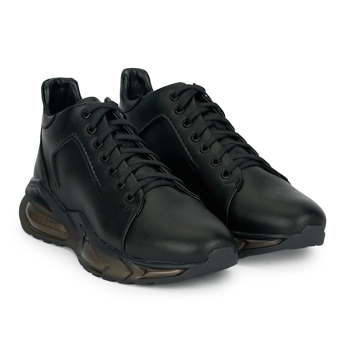 Ghete sport barbati din piele naturala neagra 20022 - Image 4
