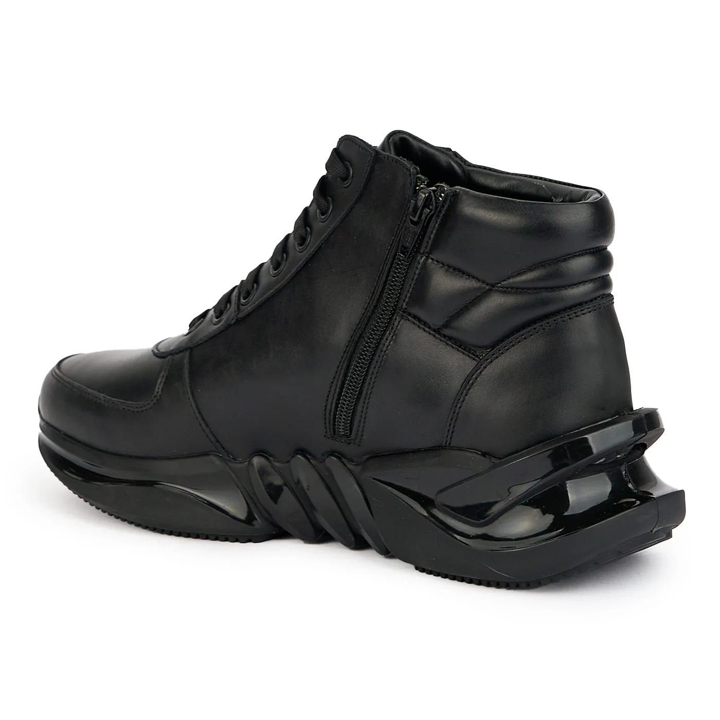 Ghete sport barbati din piele naturala neagra 7781 - Image 2