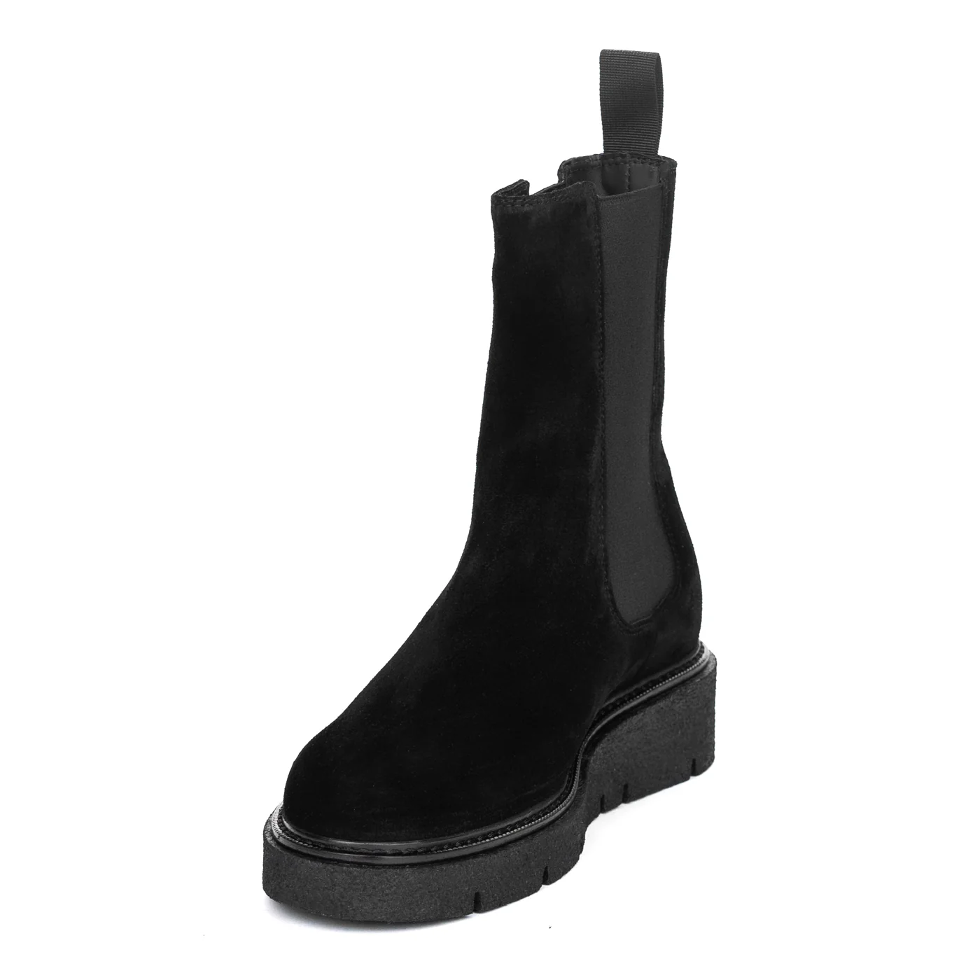 Ghete Velur Piele Naturala Dama Casual Negre 12515 - Image 3